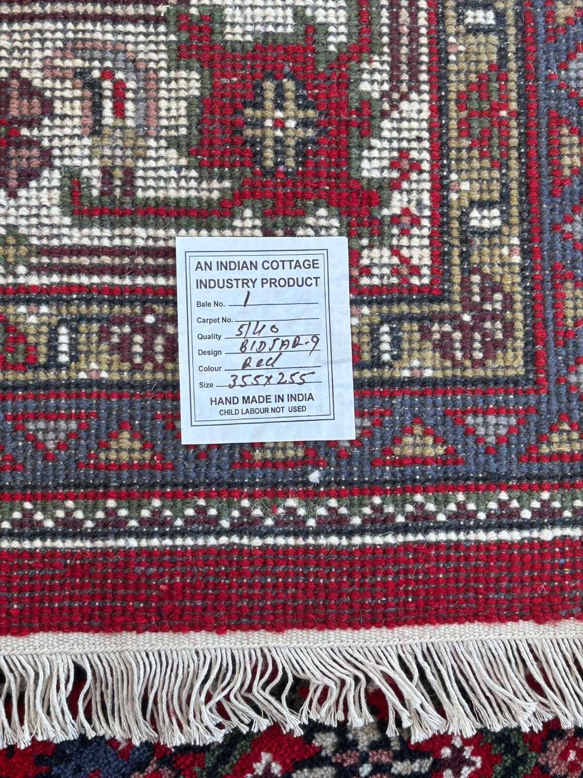 Orientteppich 250x350 Rot Handgeknüpft Bidjar Design 100 % Schurwolle Teppich