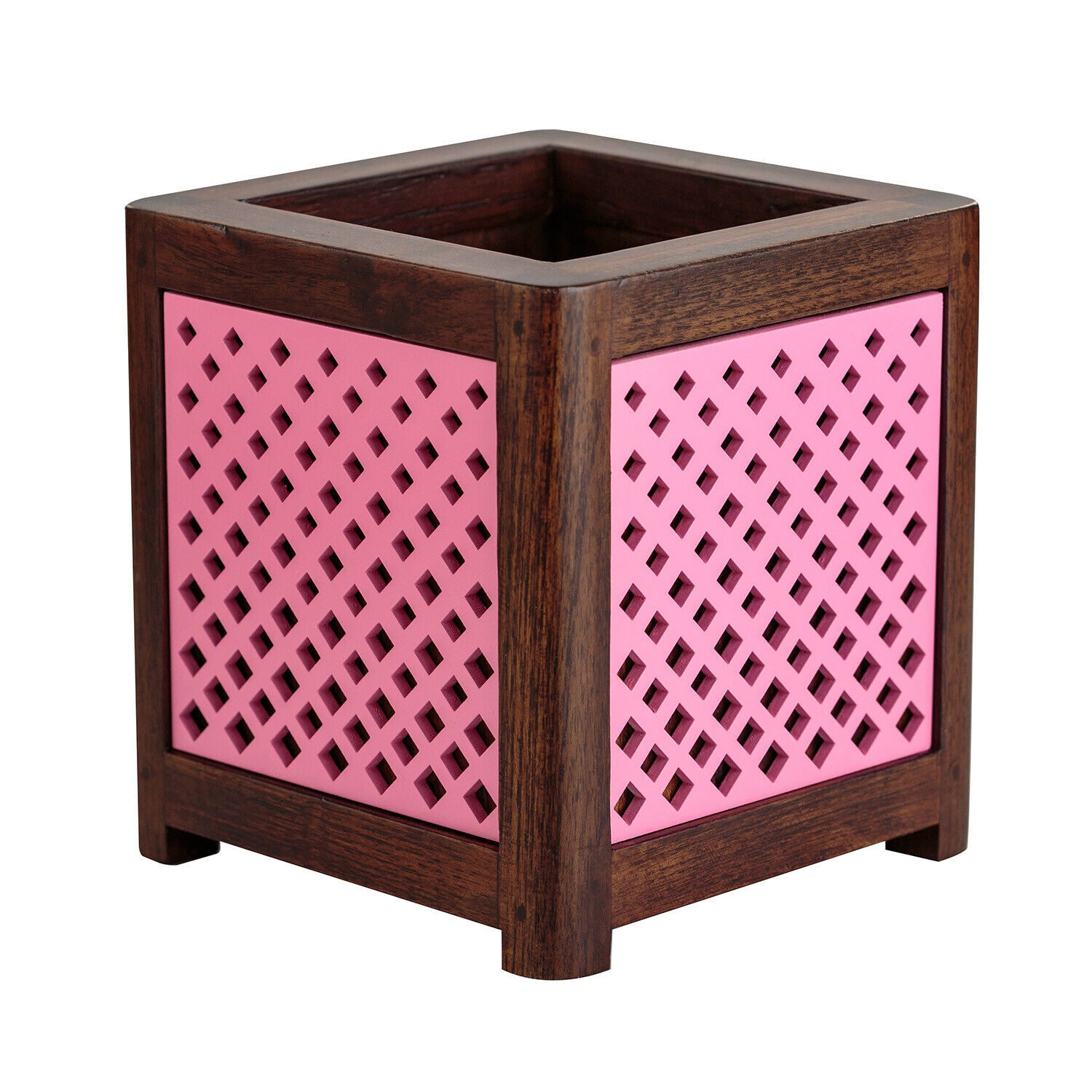 Teakholz Blumenkübel Pflanzkasten Blumentopf Holz Blumentrog Pflanztopf Übertopf