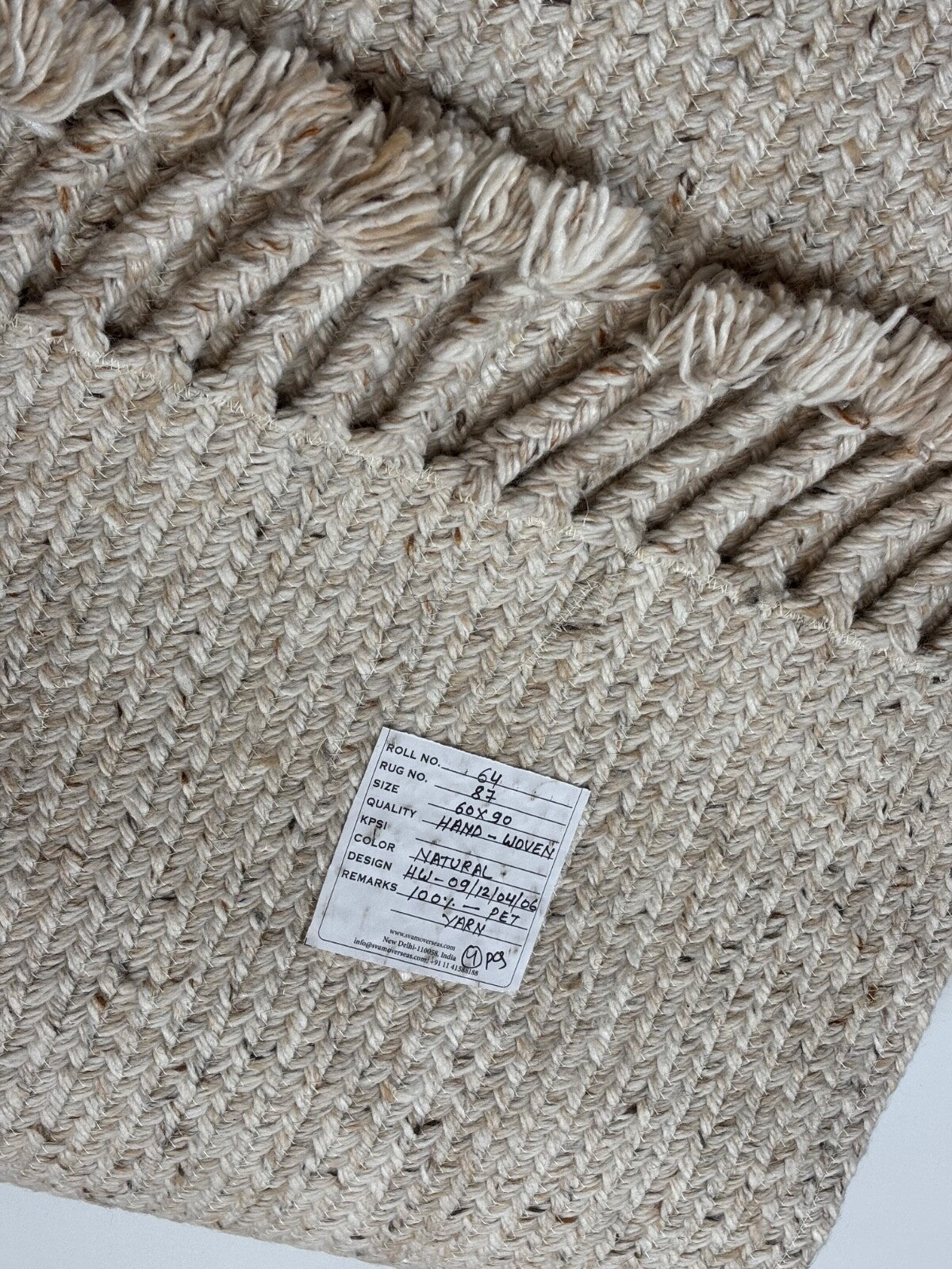 Preproga 60x90 cm, ročno tkana, s črtastim vzorcem, za zunanjo uporabo, za notranjo uporabo, iz PET preje, moderna, R87