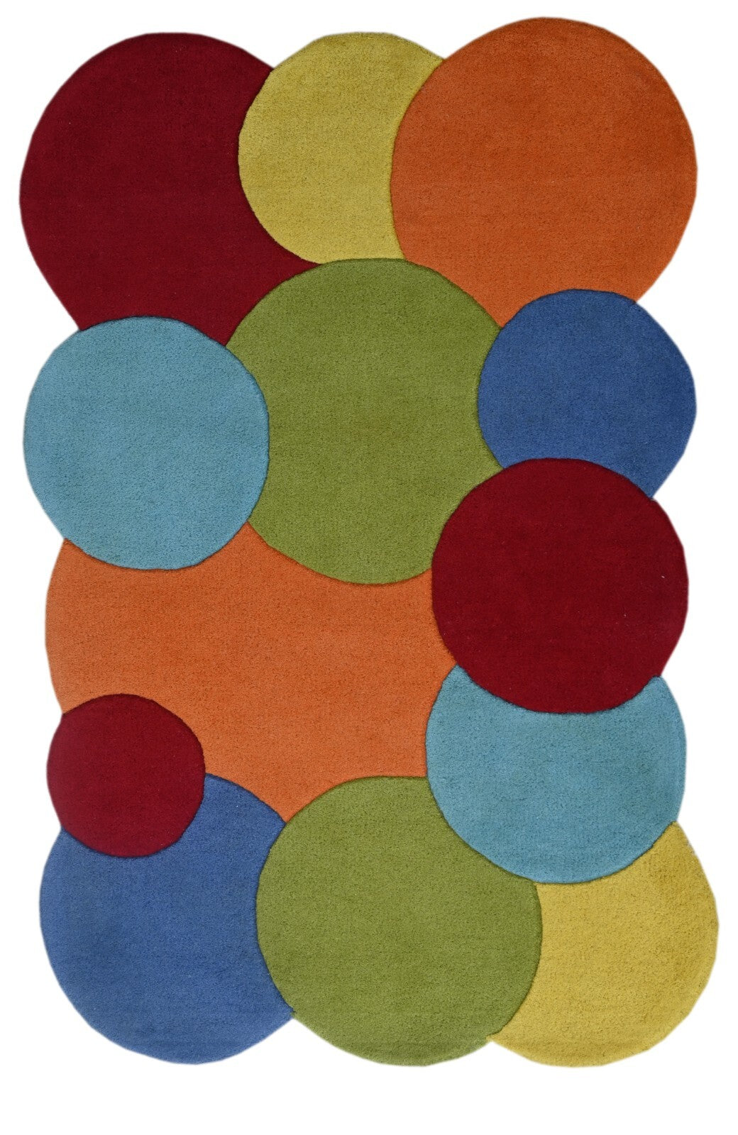 Handgetufteter Wolle teppich 90x120 multi Modern Wohnzimmer SH210