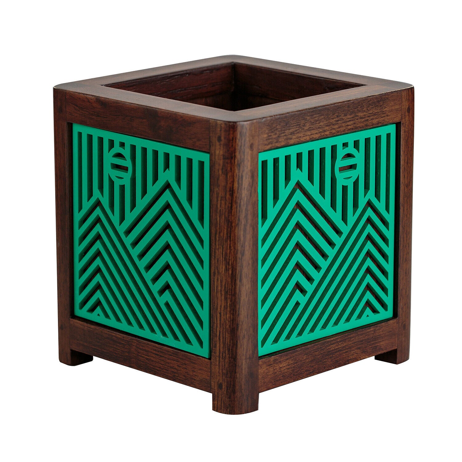 Teakholz Blumenkübel Pflanzkasten Blumentopf Holz Blumentrog Pflanztopf Übertopf