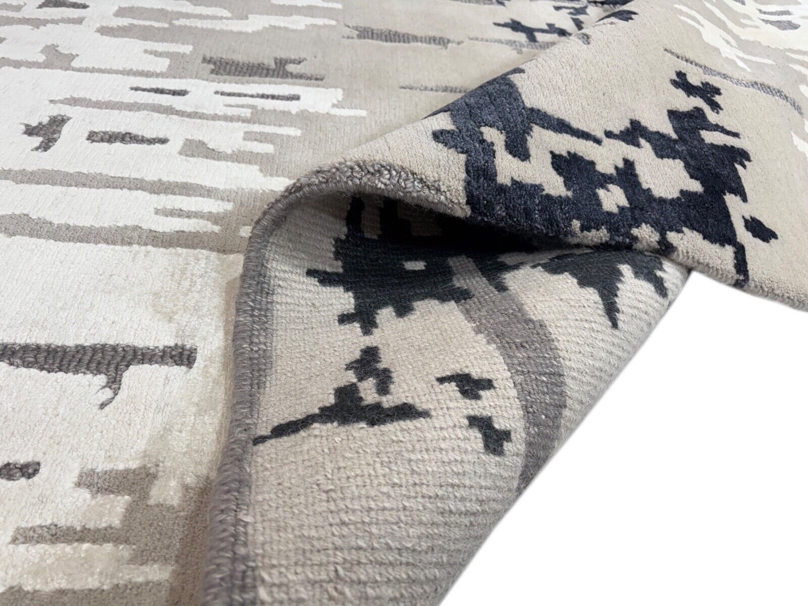 Handgeknüpft Nepal Teppich Einzigartiges Design Bambus seide Wolle 170X240 cm