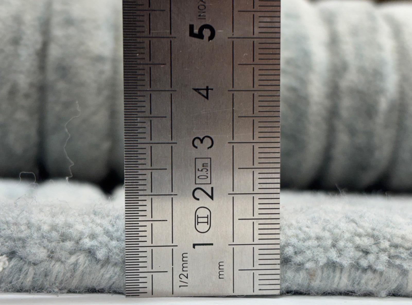 Ročno tkana preproga 60x90 cm Modra moderna trajnostna preproga iz PET preje Design R73