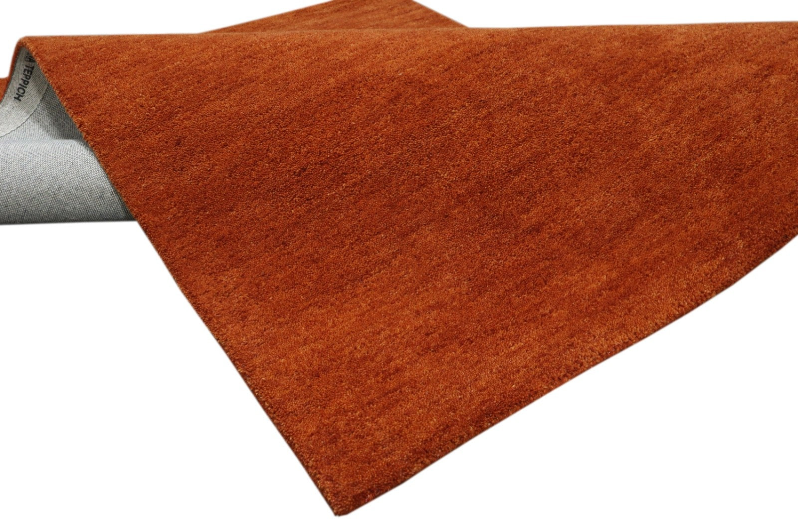 Gabbeh Teppich 100% Wolle Rust Uni Farbe 120x180 cm Handgemacht PL17