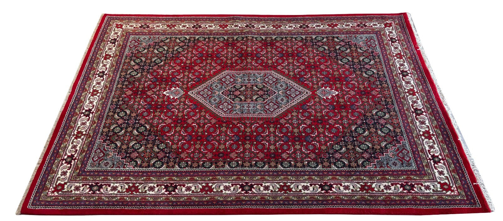 Orientteppich 250x350 Rot Handgeknüpft Bidjar Design 100 % Schurwolle Teppich