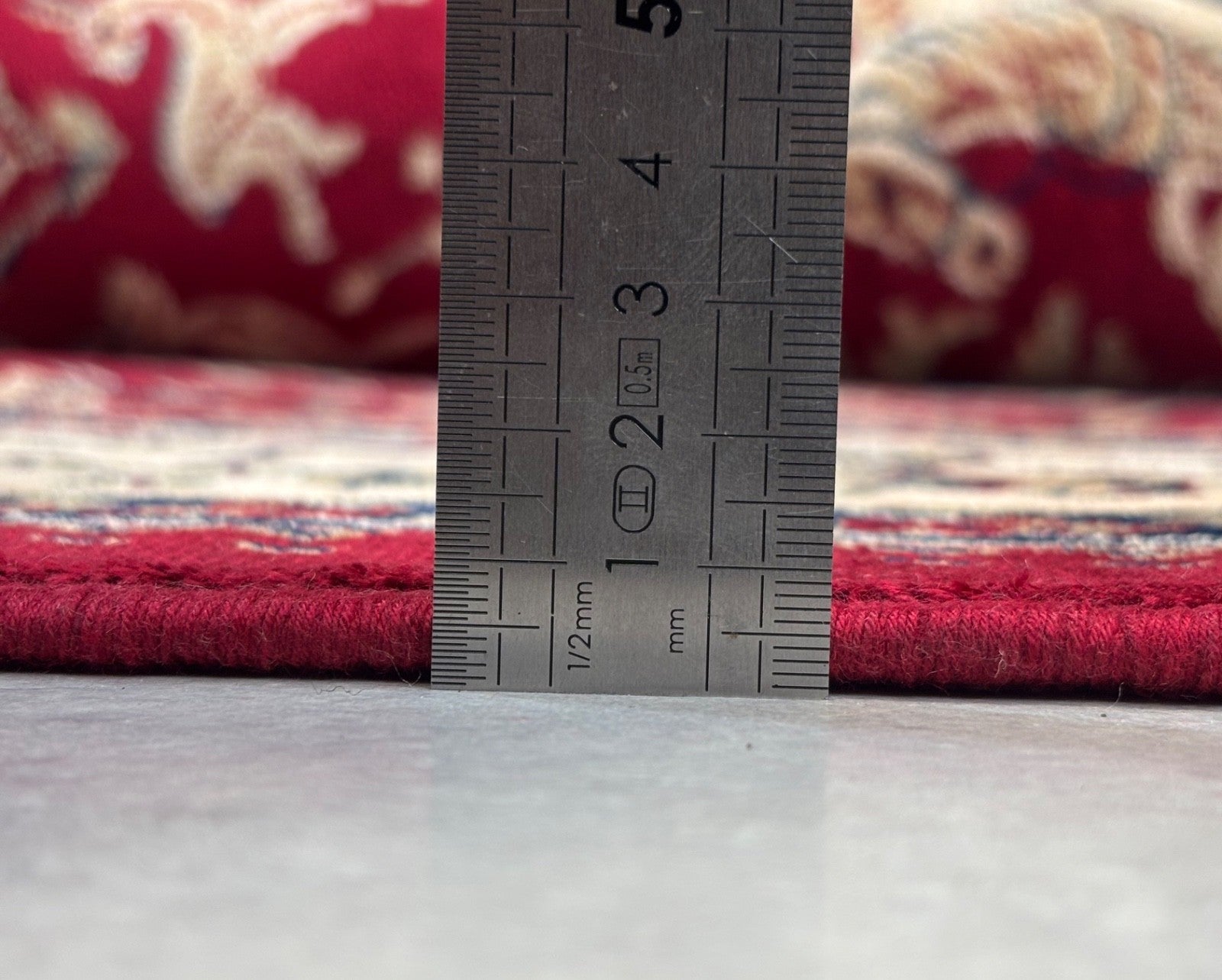 Orientteppich Kashmir Design 150x210 cm Viskose Seidenglanz Rot Beige M57R