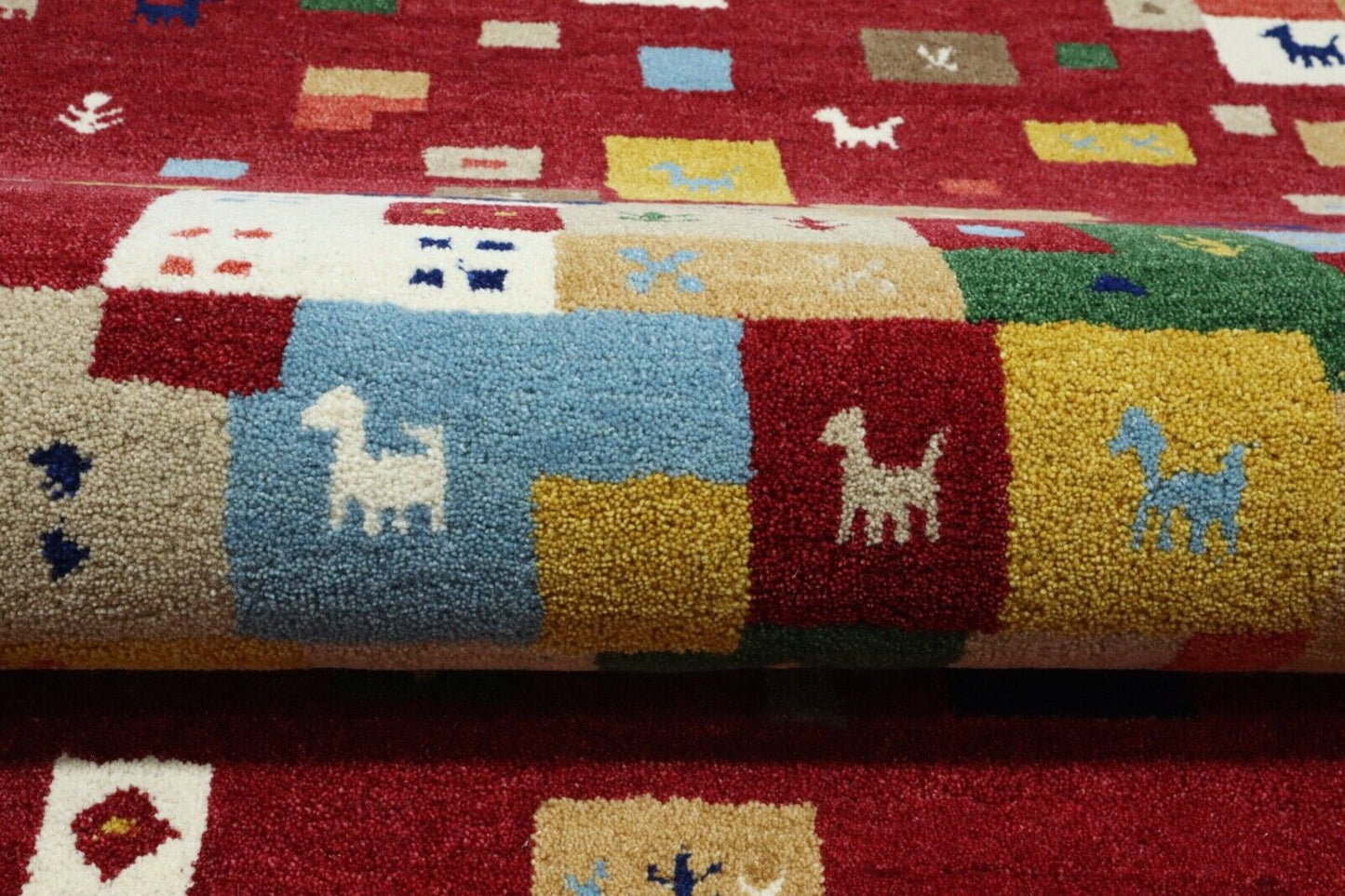 Rot Orient Teppich 100% Wolle 160X230 cm Handarbeit Handgetuftet T921