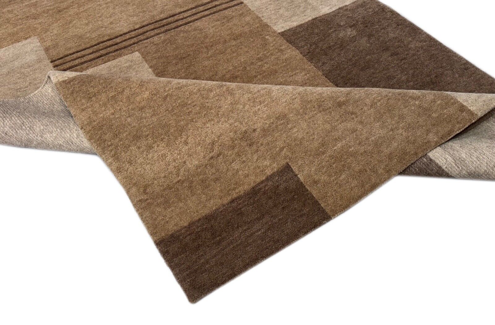 Nepal Handgeknüpft Naturfarben Teppich Braun Beige 170X240 cm 100% Wolle st11