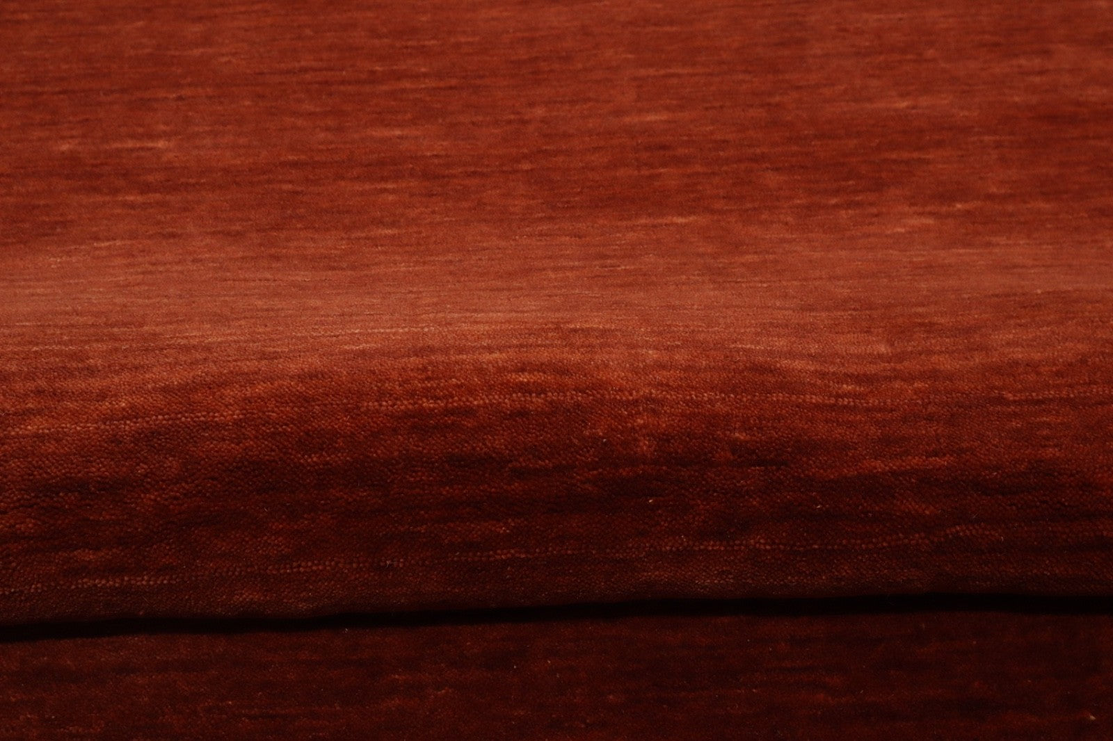 Handgewebter Gabbeh Teppich 100% Wolle Orange Unifarben 120x180 cm HL1077