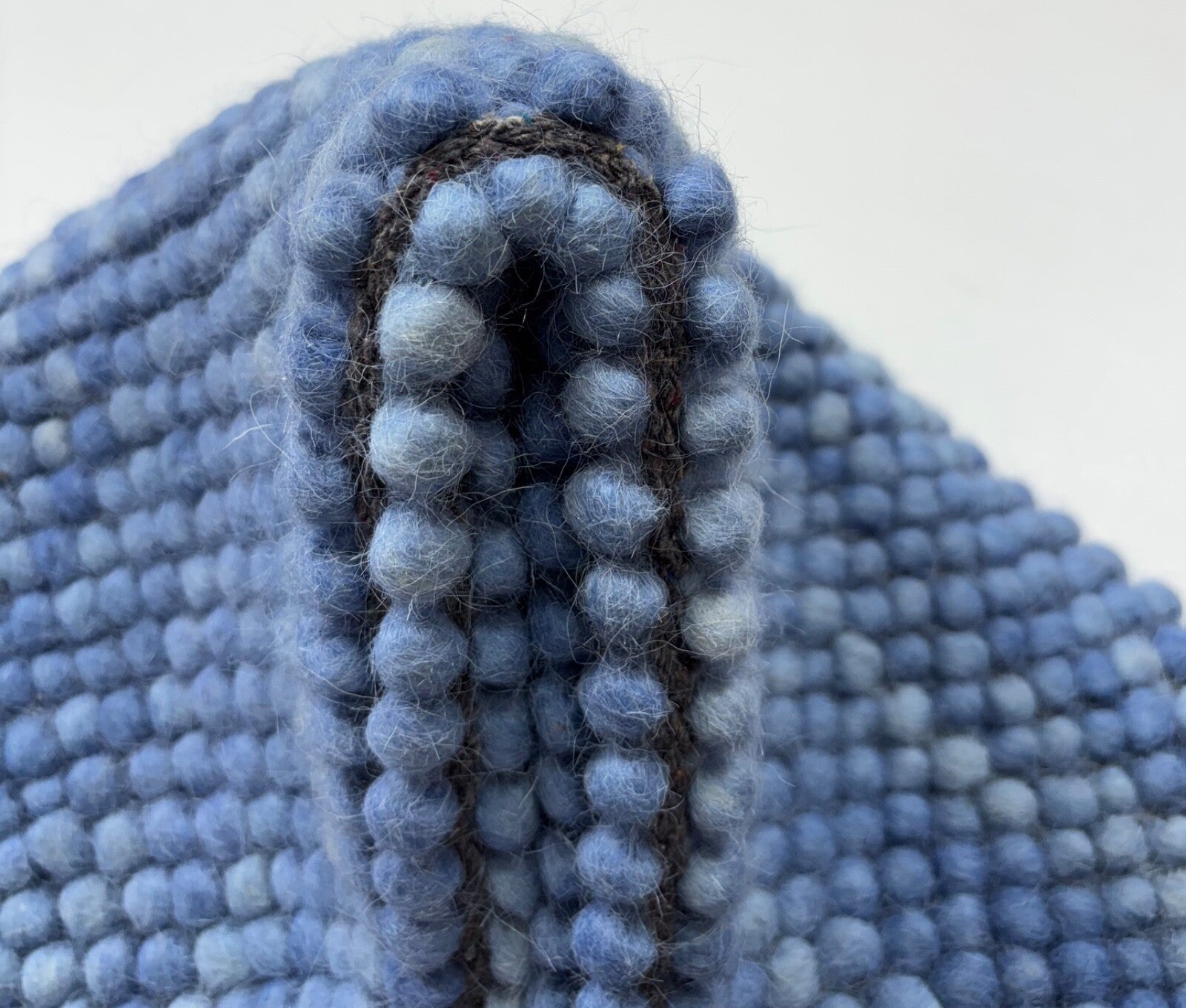 Handgefertigter Kilim Dhurry Teppich 60x90 Blau 100% Wolle Flachgewebe R92