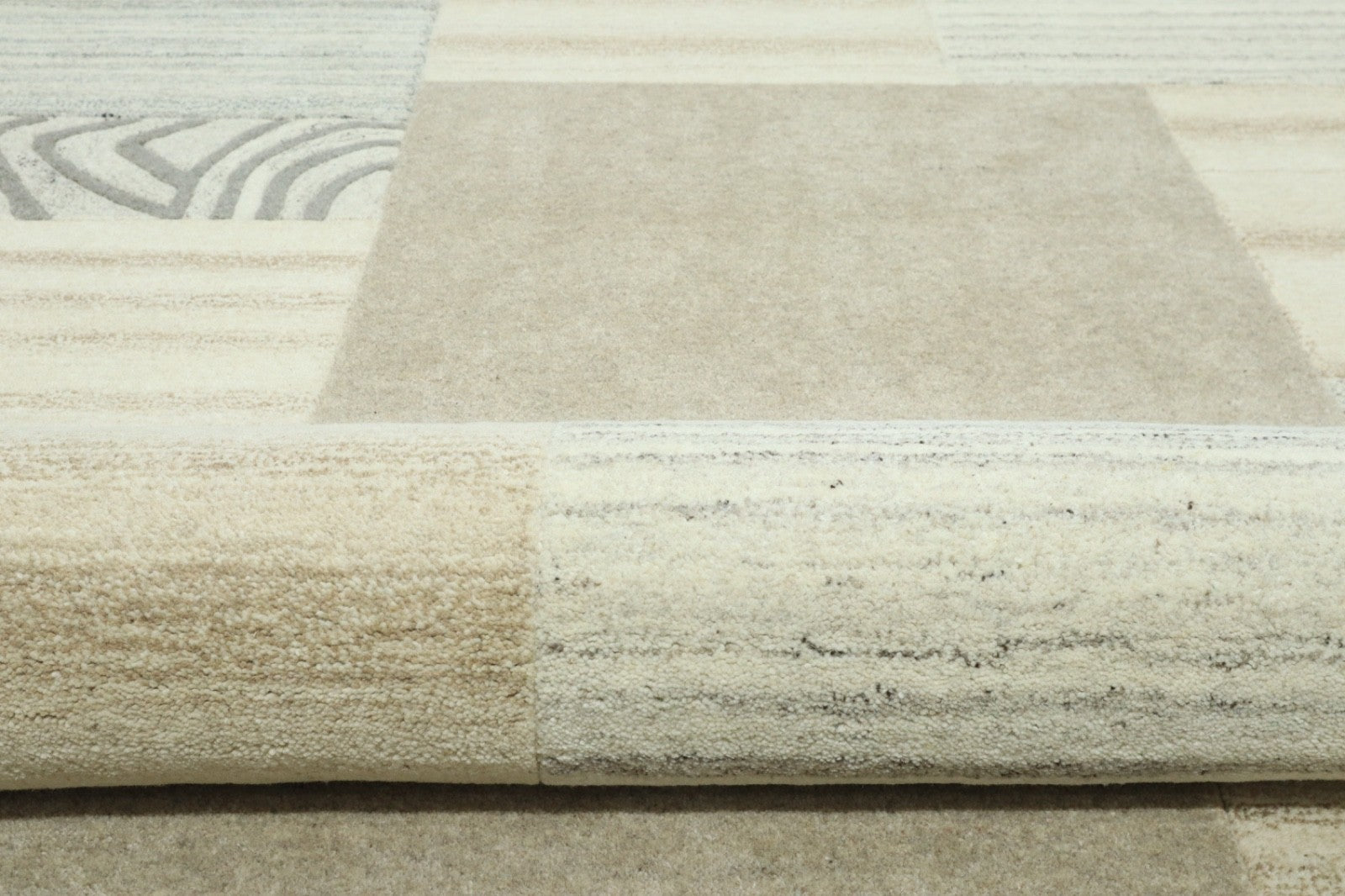 Teppich 100% Natur wolle Ungfärbt, Nepal Handgefertigt Orientteppich 12 Design