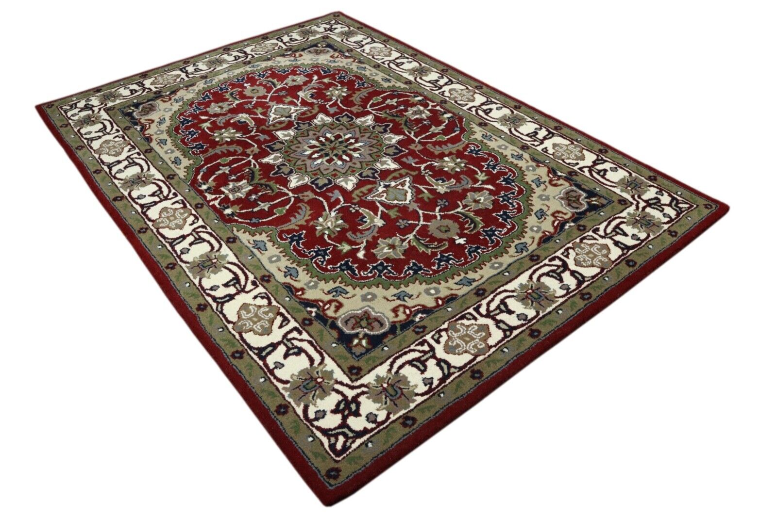 Červený orientální koberec 100% vlna 160x230 cm Ručně tkaný Ručně všívaný T939