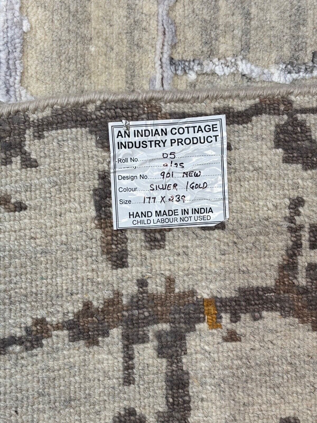 Handgeknüpft Nepal Teppich Einzigartiges Design Bambu seide Wolle 177X239 cm 901