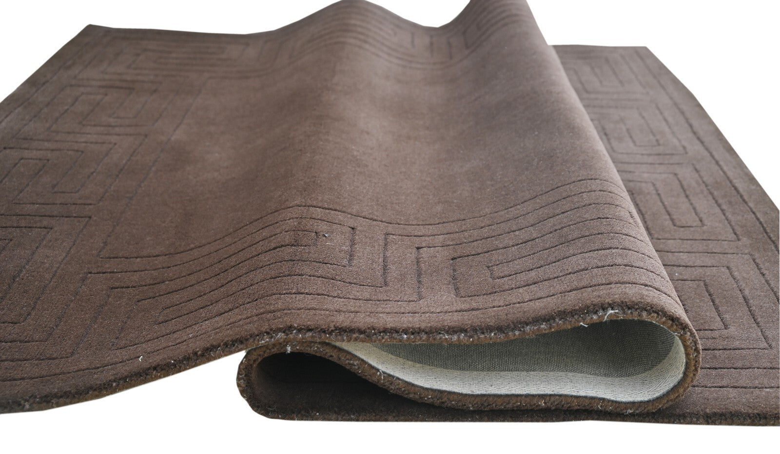 Rankomis dygsniuotas vilnonis kilimas, 150x240, rudas, modernus svetainės dizainas, SH233