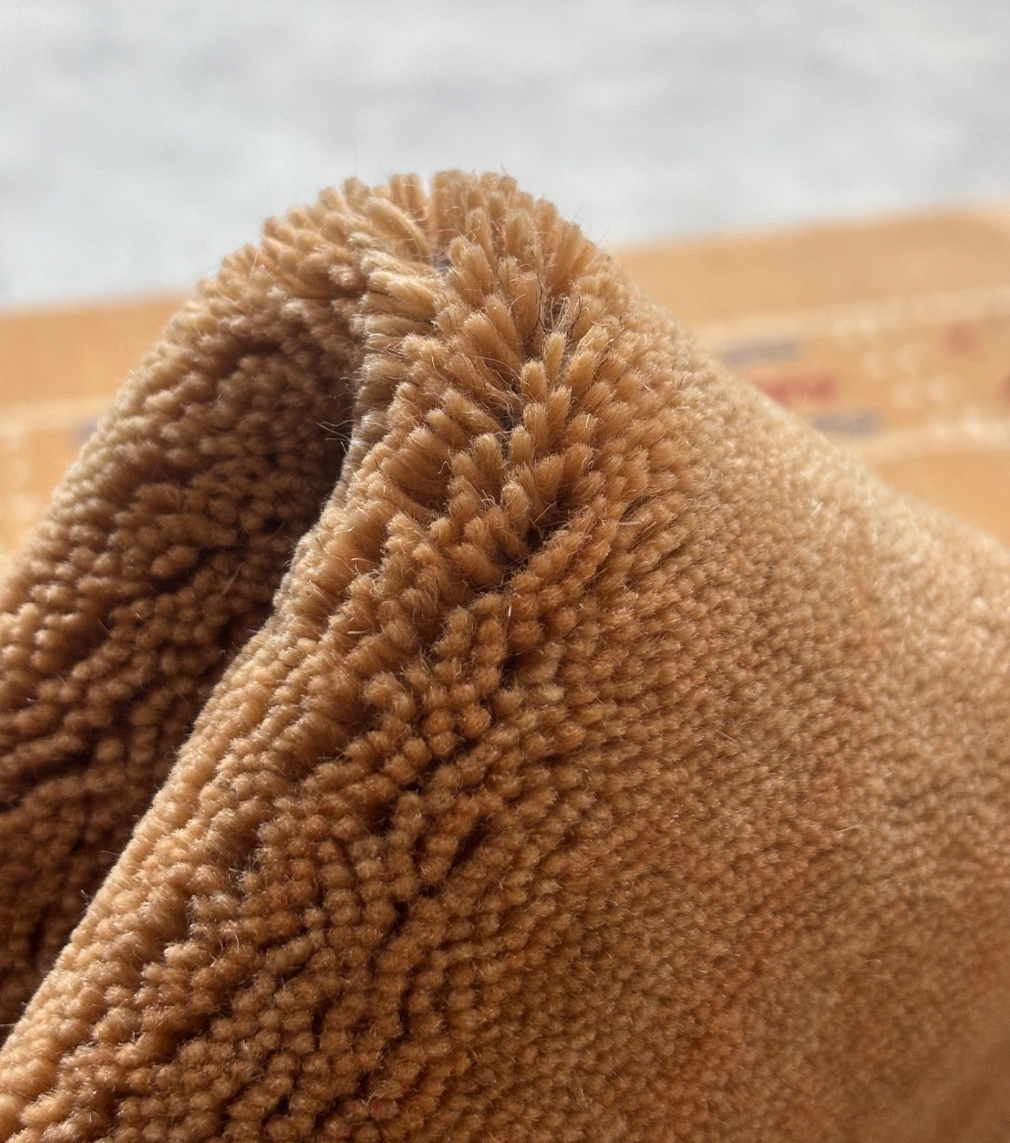 Gabbeh Teppich 90x160 cm Handgewebt 100% Wolle Peach Caramel Orient Modern ac1