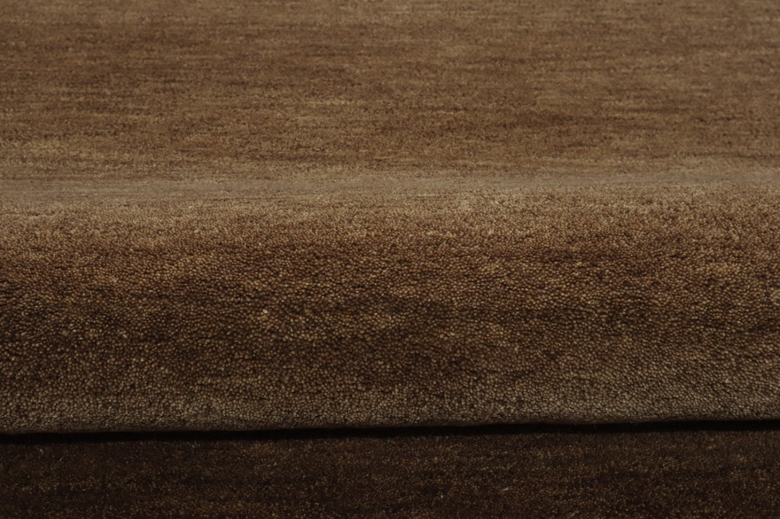 Gabbeh Teppich 100% Wolle Braun Uni Farbe 120x180 cm Handgemacht PL15