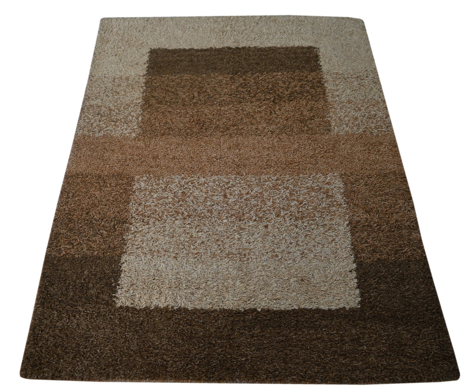 Bunter Wollteppich 120x180 cm Handgefertigt Modern Teppich sh275