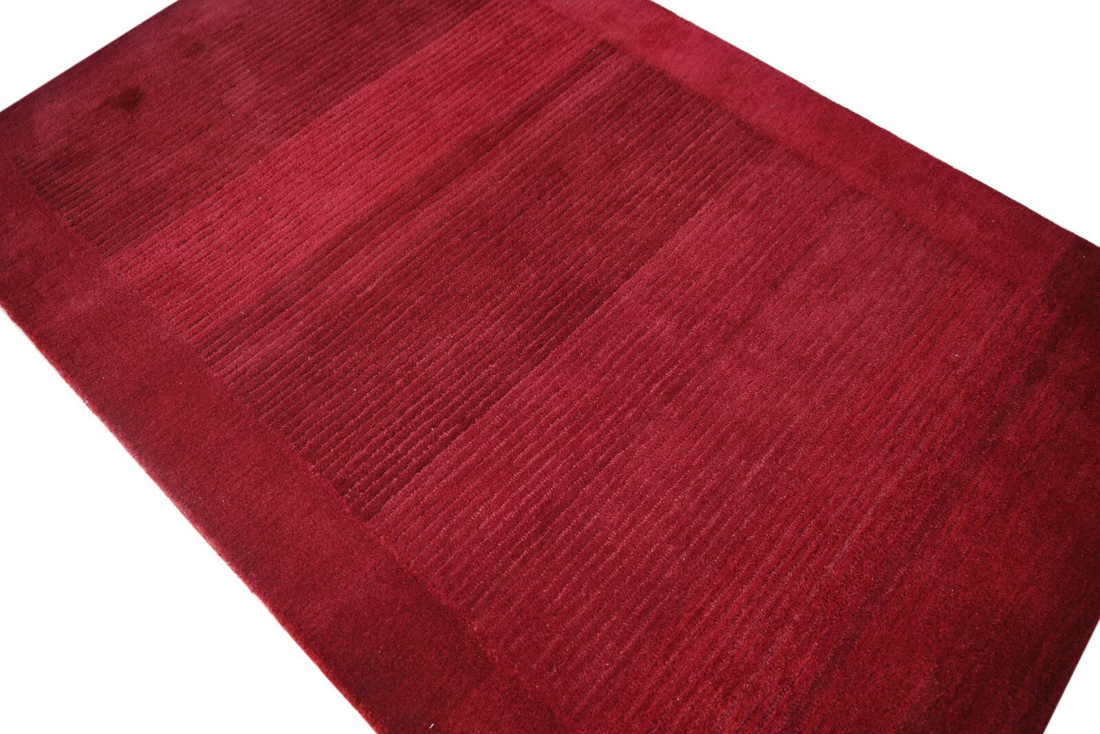 Handgetufteter Wolle teppich 120x180 Maroon Modern Wohnzimmer SH264
