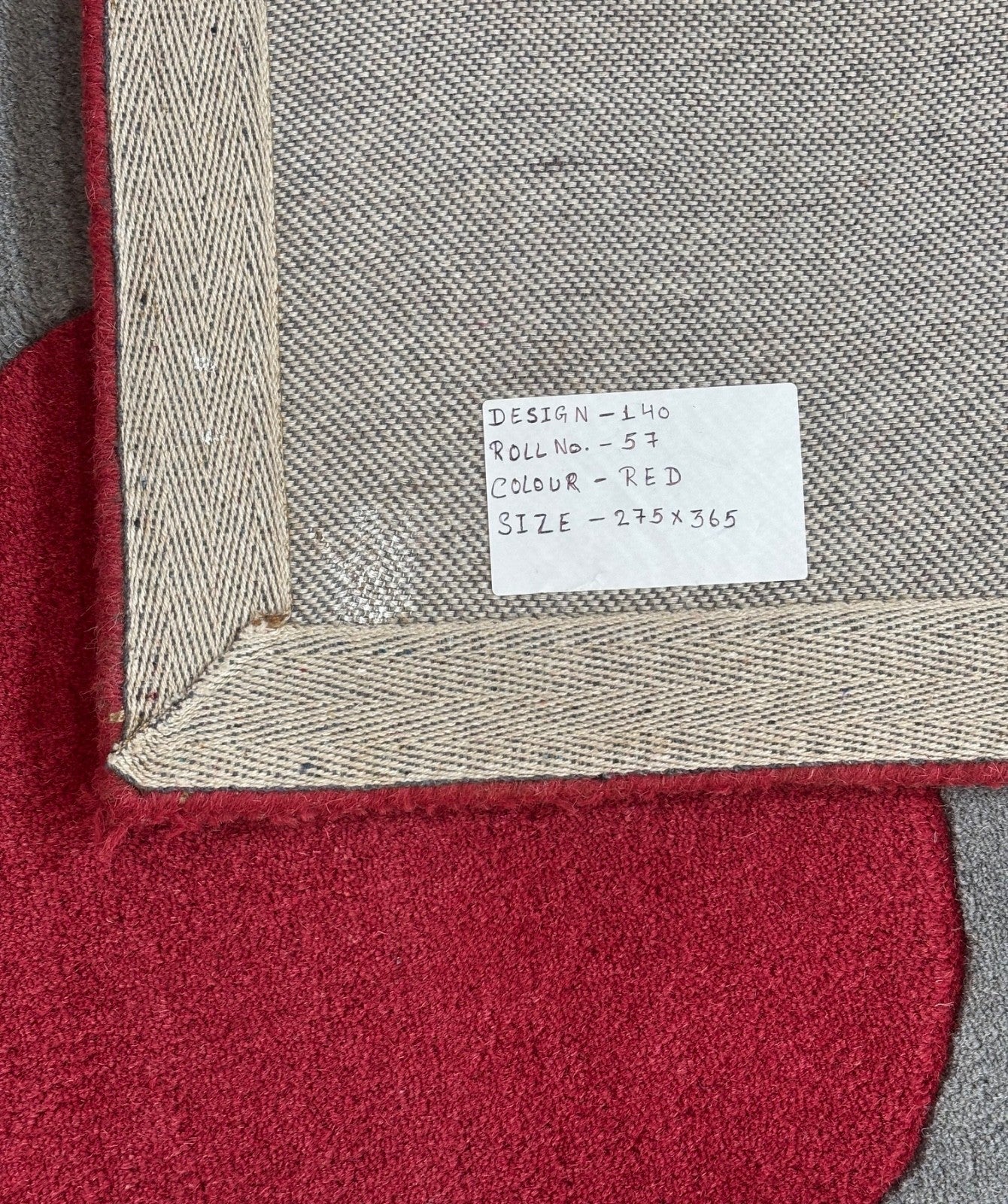 Rot Teppich 100% Wolle Modern Design Kreise 275x365 cm Handgetuftet MA140