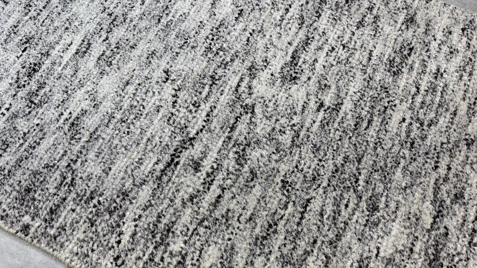 Moderner Teppich 60x90 Handgeknüpft Wolle & Viskose Grau Beige Schwarz DTK-98