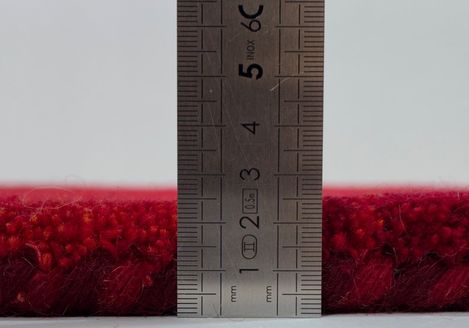 Hand-knotted Gabbeh rug, 60x90 cm, dark red, modern, 100% wool, R71