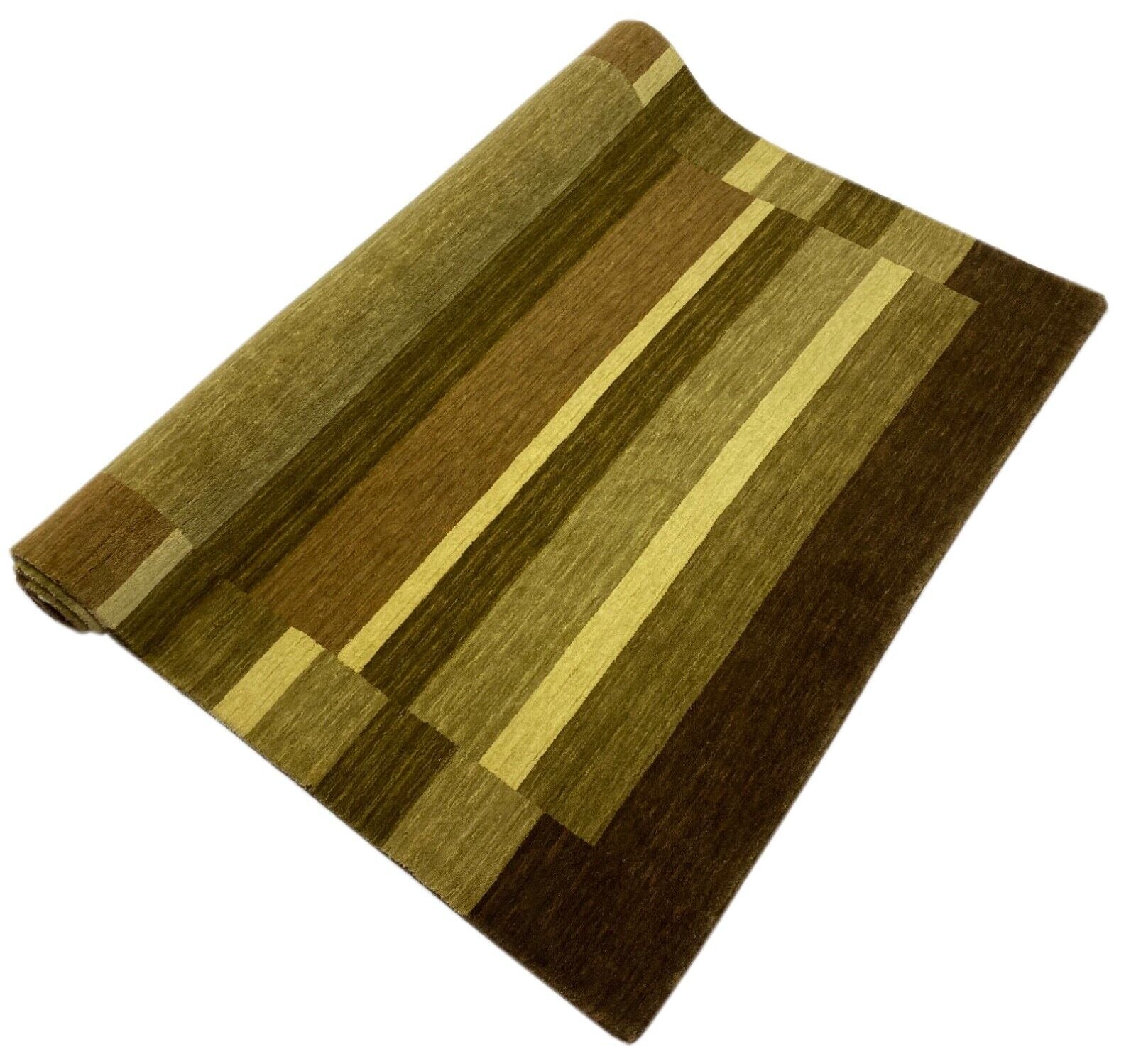 Teppich 100% Wolle Braun Lori Gabbeh Handgewebt 140x205 cm S189