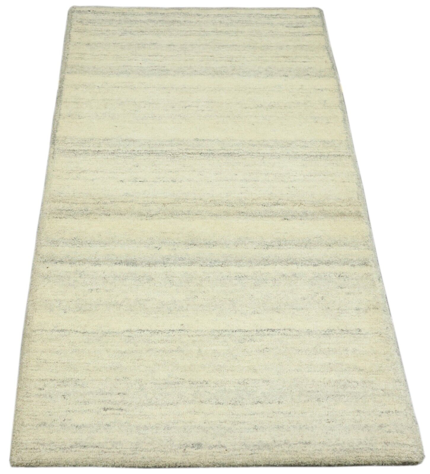 Beige Grau Orient Teppich 100% Wolle 90X160 cm Handarbeit Handgetuftet T977
