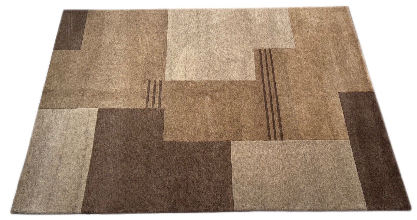 Nepal Handgeknüpft Naturfarben Teppich Braun Beige 170X240 cm 100% Wolle st11