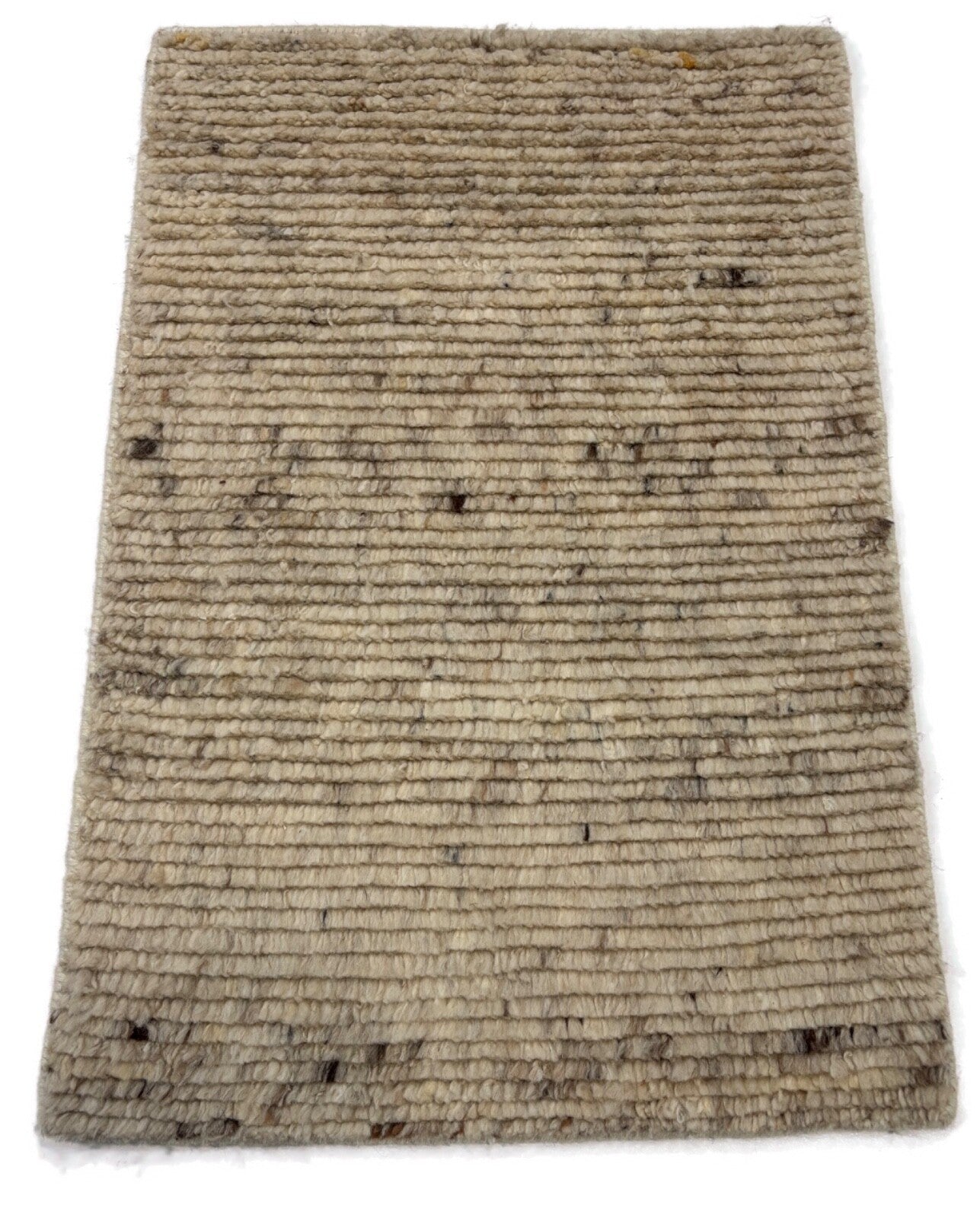 Handgeknüpfter 100% Wollteppich 60x90 Modern Design Teppich Beige BCI77