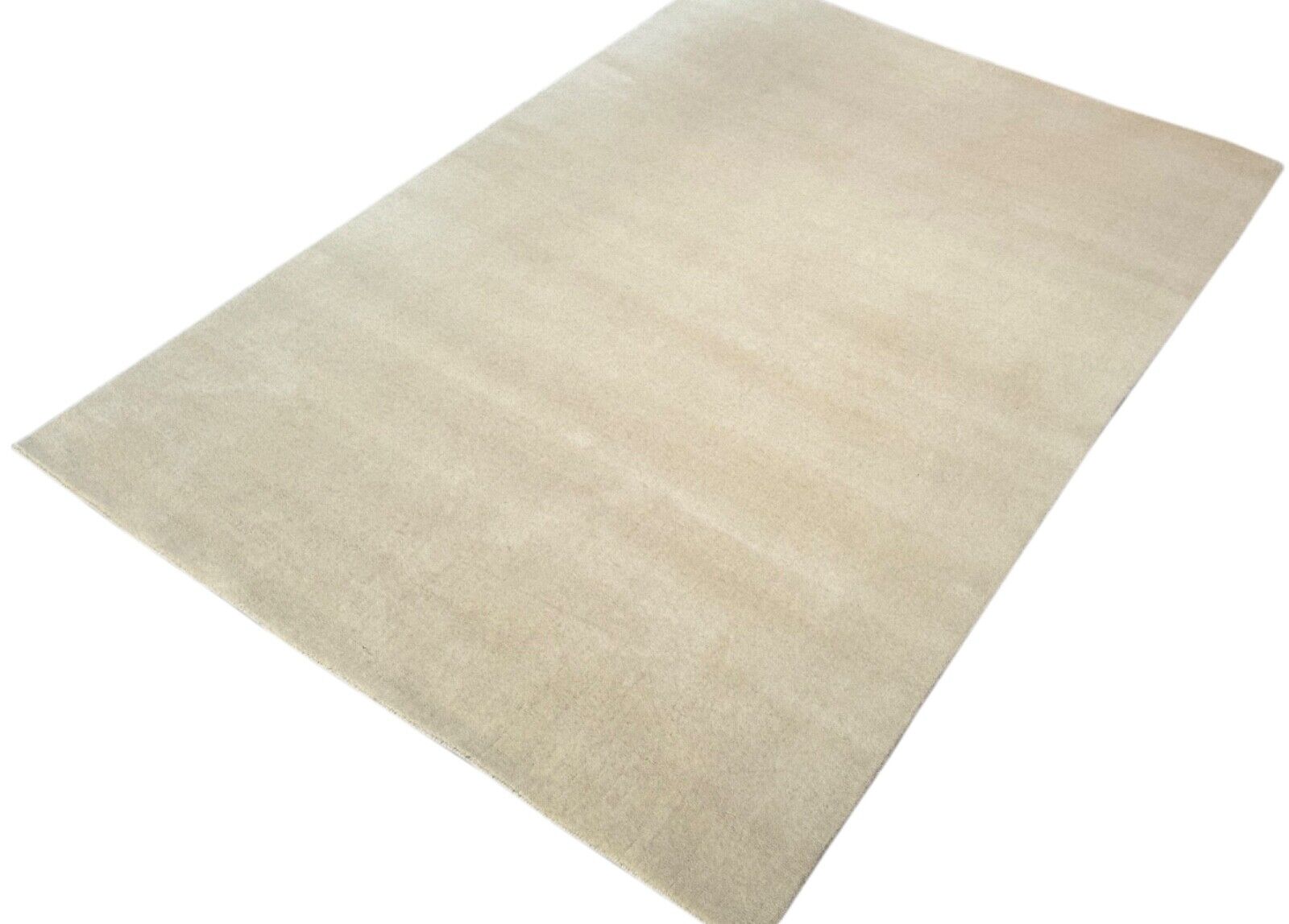 Beige Naturfarbe Teppich 100% Wolle Handgewebt Schurwolle modern robust 170x240
