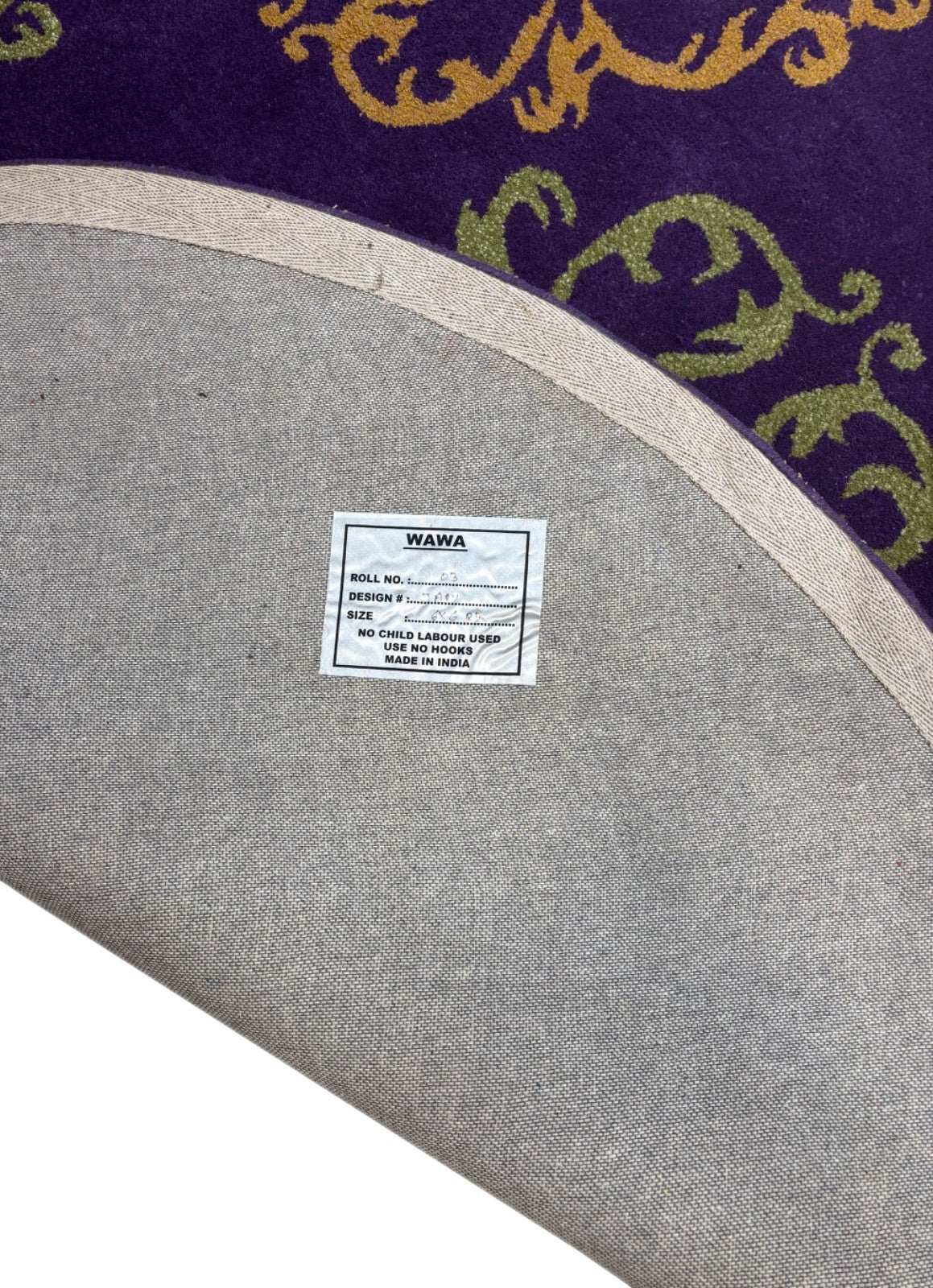 Μοντέρνο Στρογγυλό Χαλί 180 εκ. Μάλλινο Jary Μοντέρνο Μωβ Σαλόνι Χειροποίητο Φουντωτό