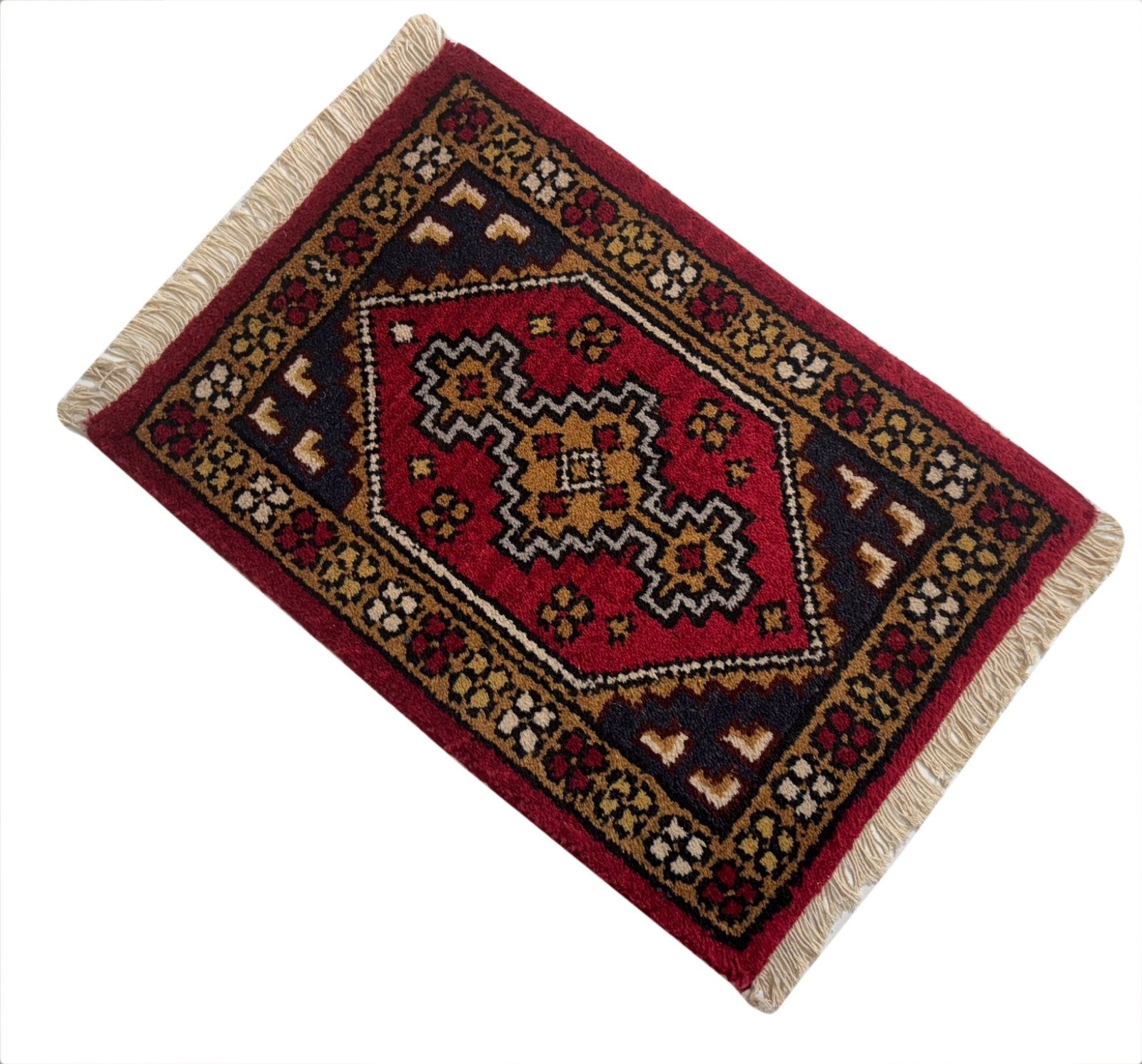 Brücke 40X60 CM Handgeknüpft Automatten Teppich Fußmatten 100% Wolle Blau P47