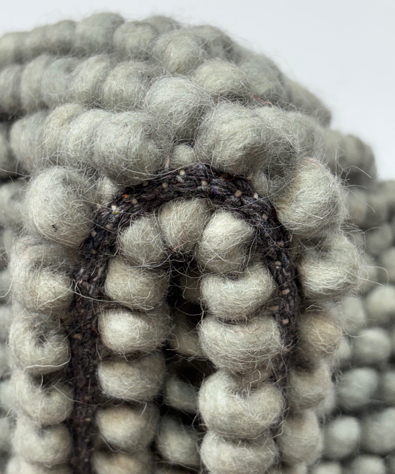 Handgefertigter Kilim Dhurry Teppich 60x90 Grau 100% Wolle Flachgewebe R95