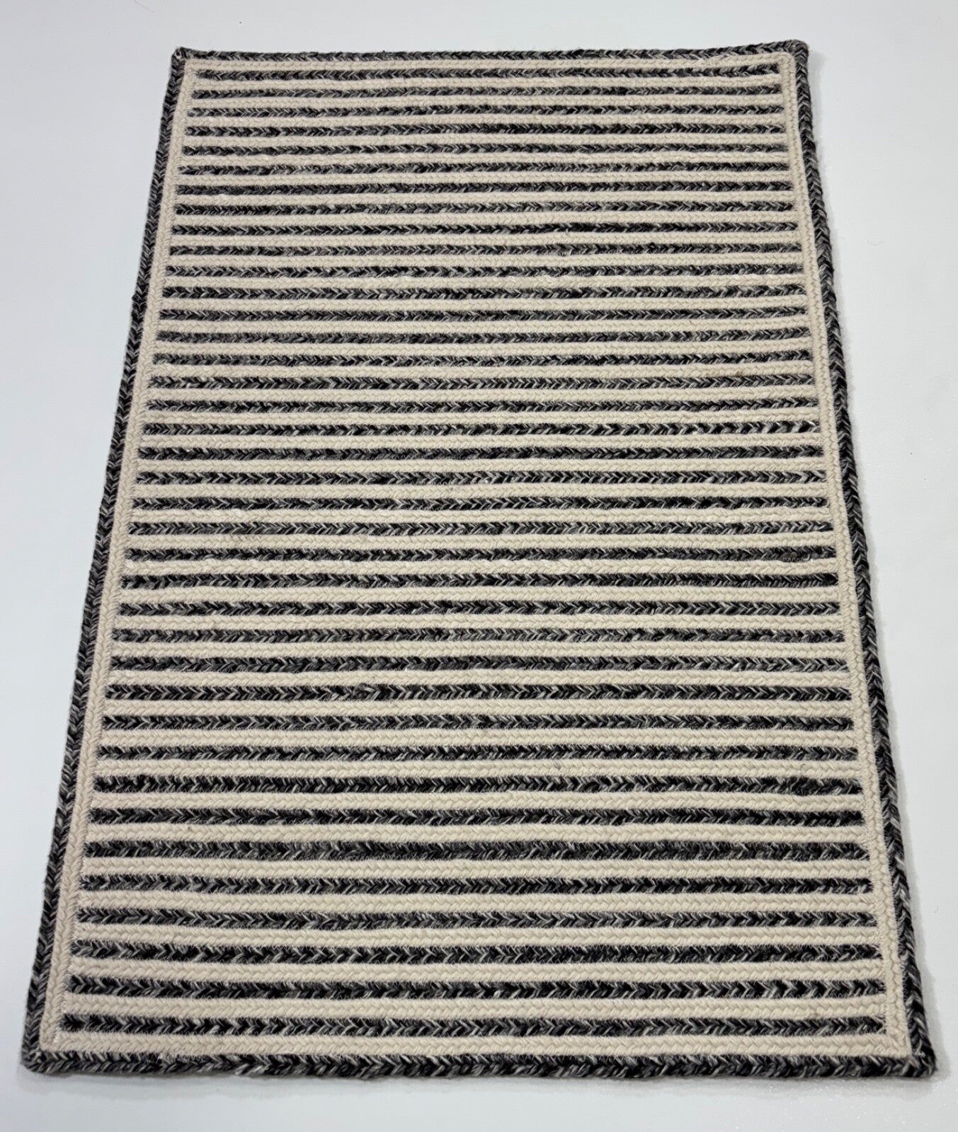 Ročno tkana preproga 60x90 cm s črtastim vzorcem, za zunanjo uporabo, za notranjo uporabo, iz preje iz PET, moderna, HW11