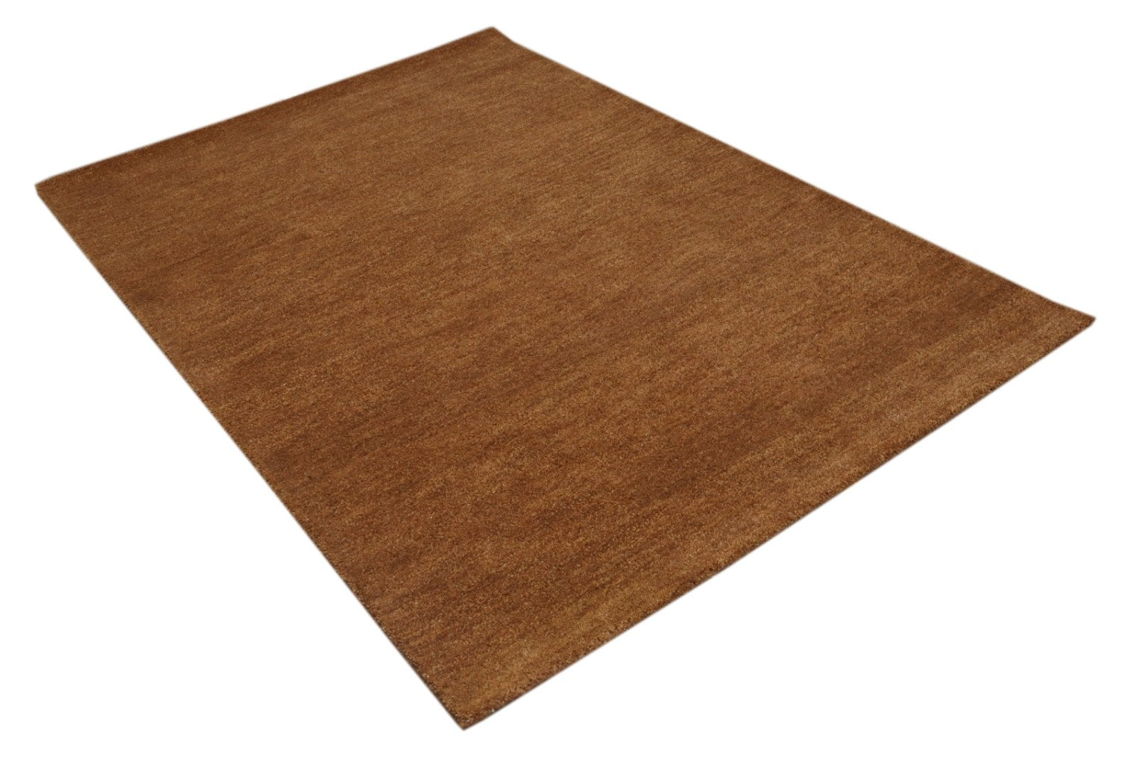 Gabbeh Teppich 100% Wolle Kaffeebraun Uni Farbe 120x180 cm Handgemacht PL3
