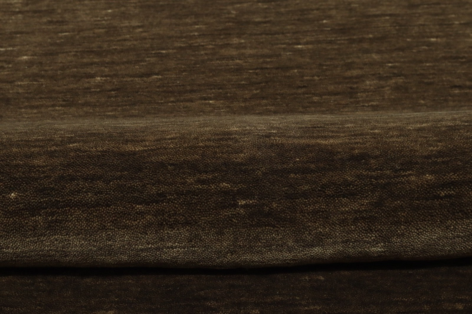 Handgewebter Gabbeh Teppich 100% Wolle Chocolate Unifarben 120x180 cm HL1078