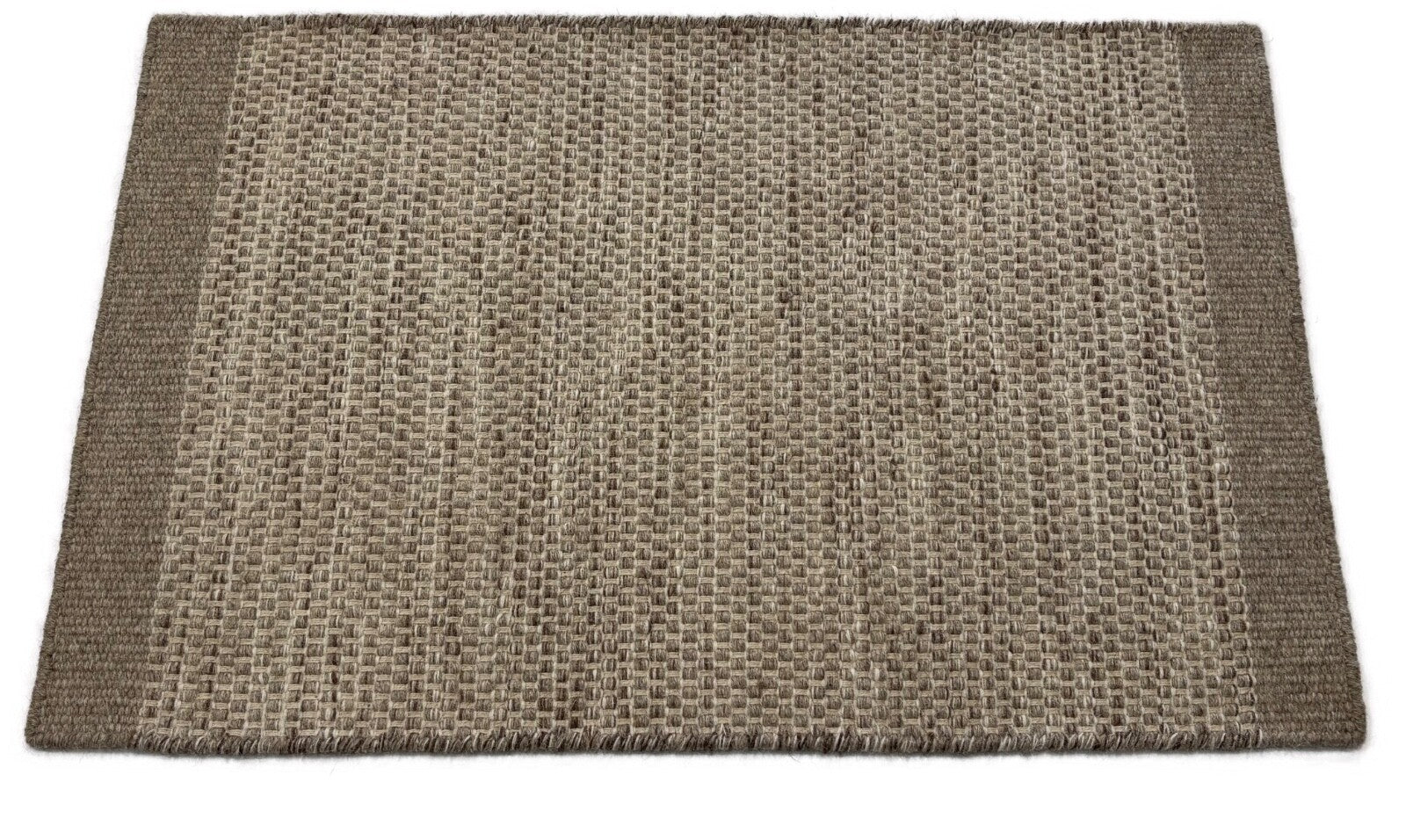 Kilim Dhurry Teppich 60x90cm Handgefertigt 100% Wolle Grau R127