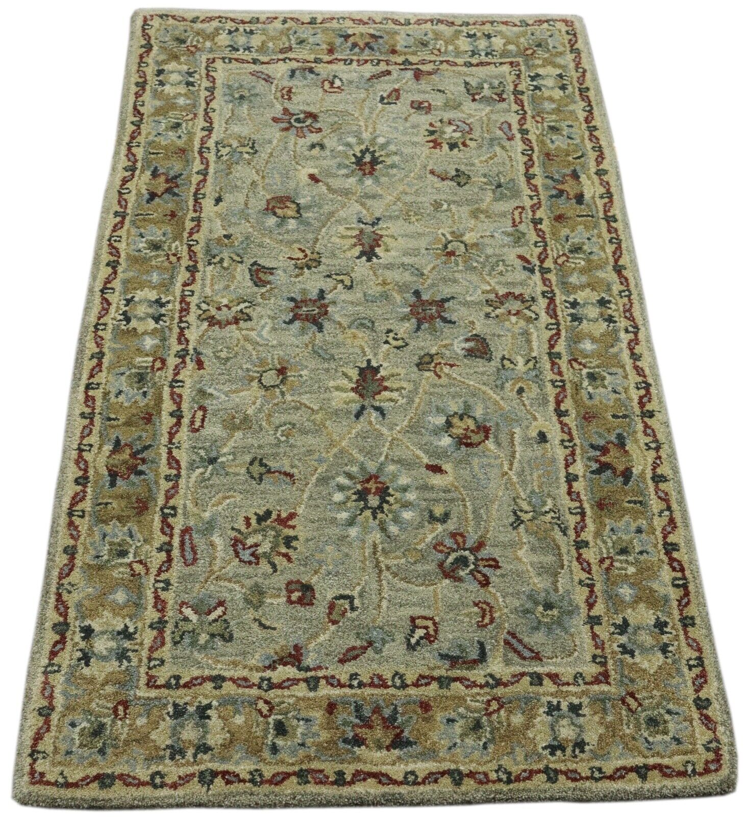 Orient Teppich 100% Wolle 90X160 cm Handarbeit Handgetuftet T978