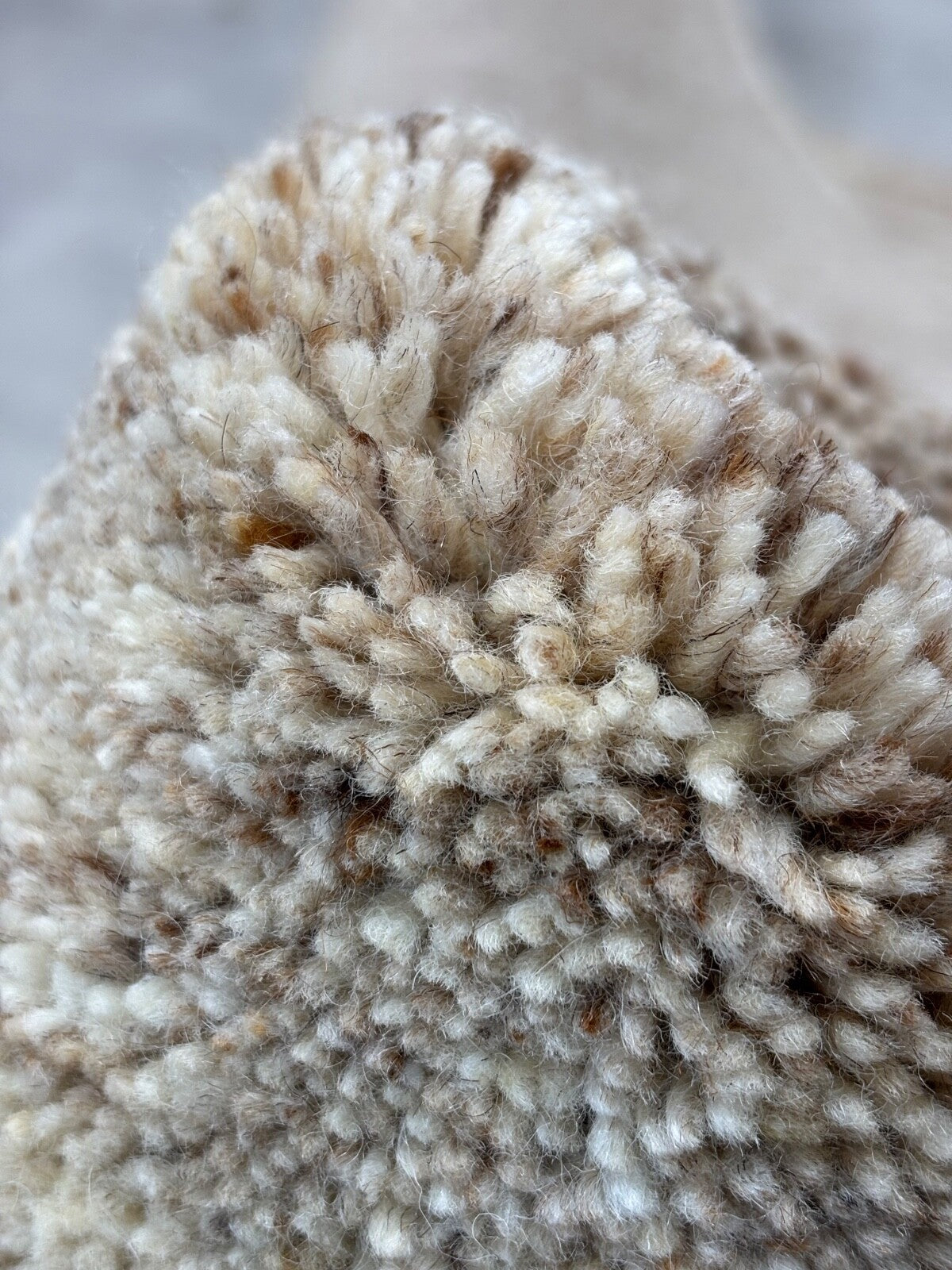 Wollteppich 140x200cm Handgeknüpft 100% Wolle Braun Grau Modern ST61