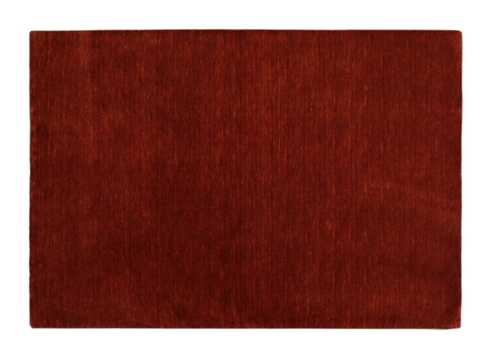 Handgewebter Gabbeh Teppich 100% Wolle Orange Unifarben 120x180 cm HL1077