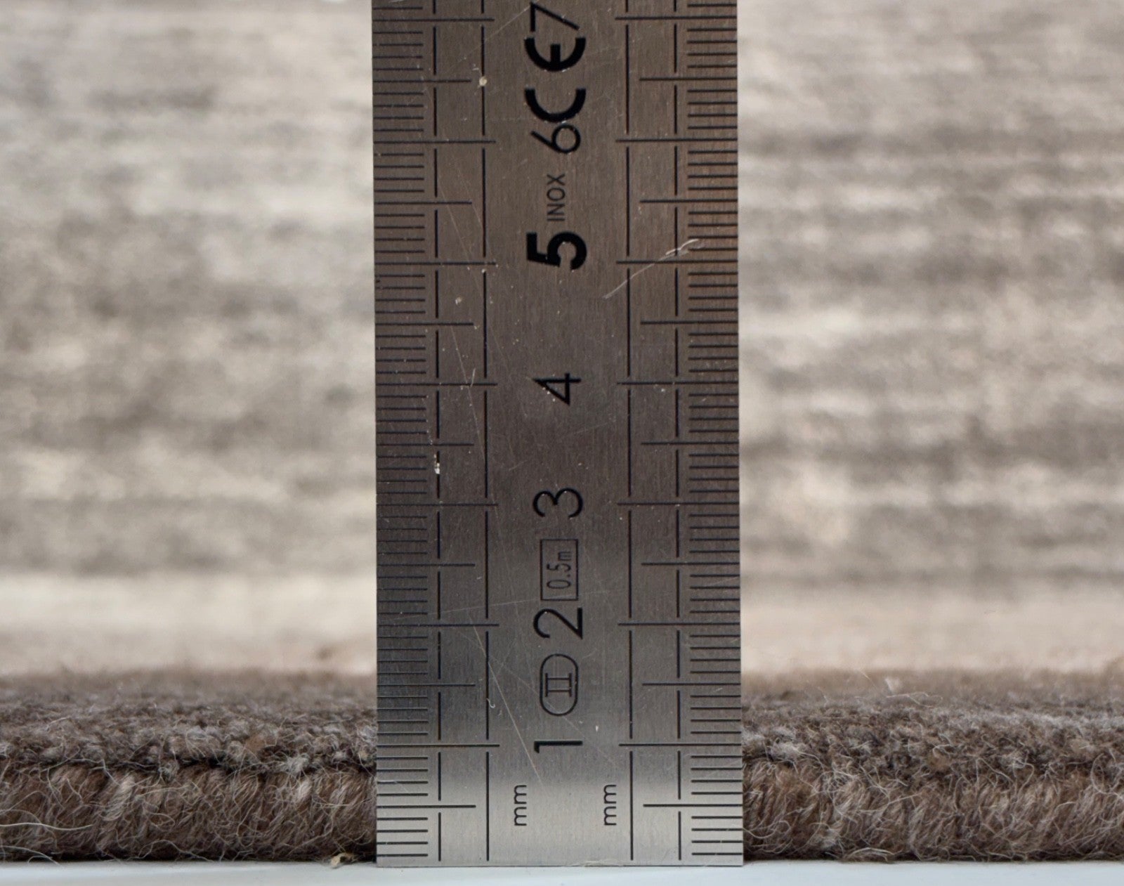 Ročno tkana preproga 60x90 cm Rjava moderna volnena preproga Ročno izdelana D820