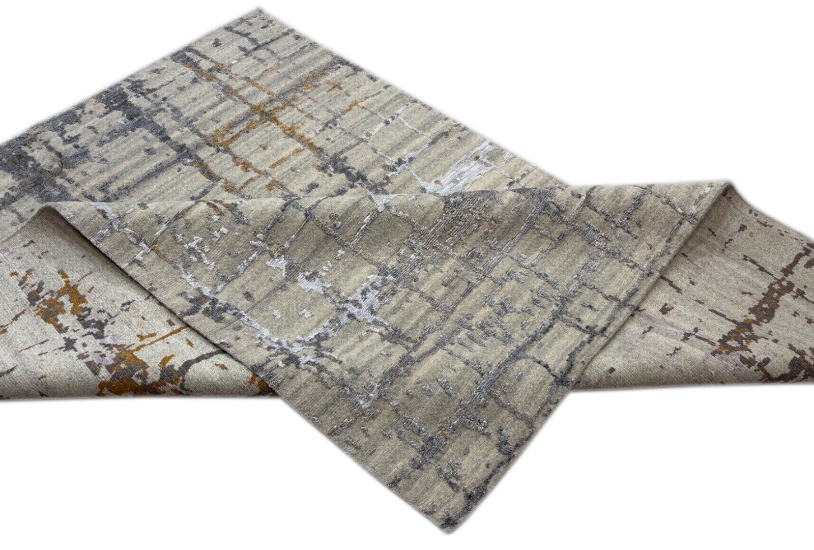 Handgeknüpft Nepal Teppich Einzigartiges Design Bambu seide Wolle 177X239 cm 901