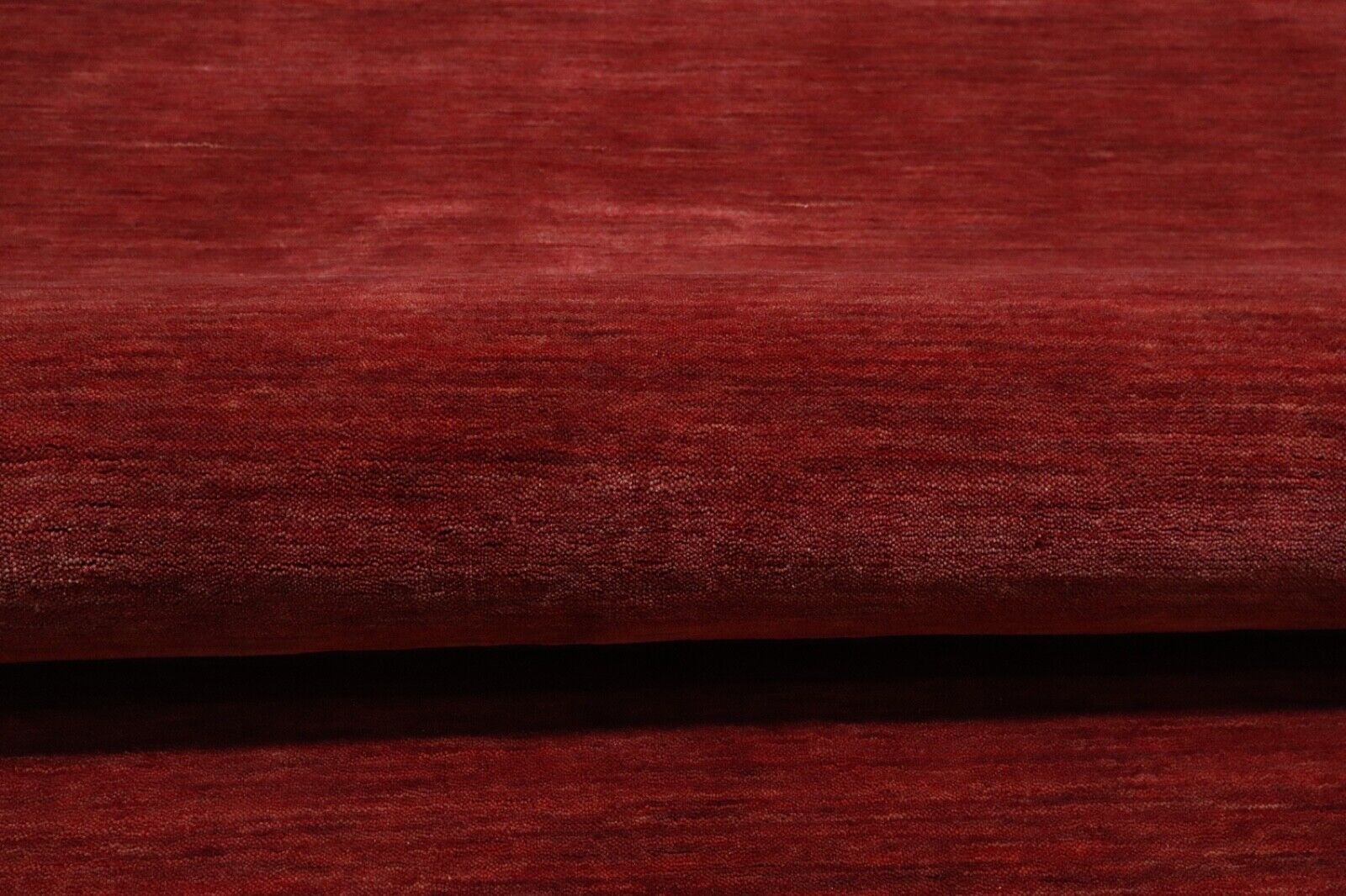 Einfarbig Rot Teppich 100% Wolle 200x250 cm Gabbeh Handgewebt T962