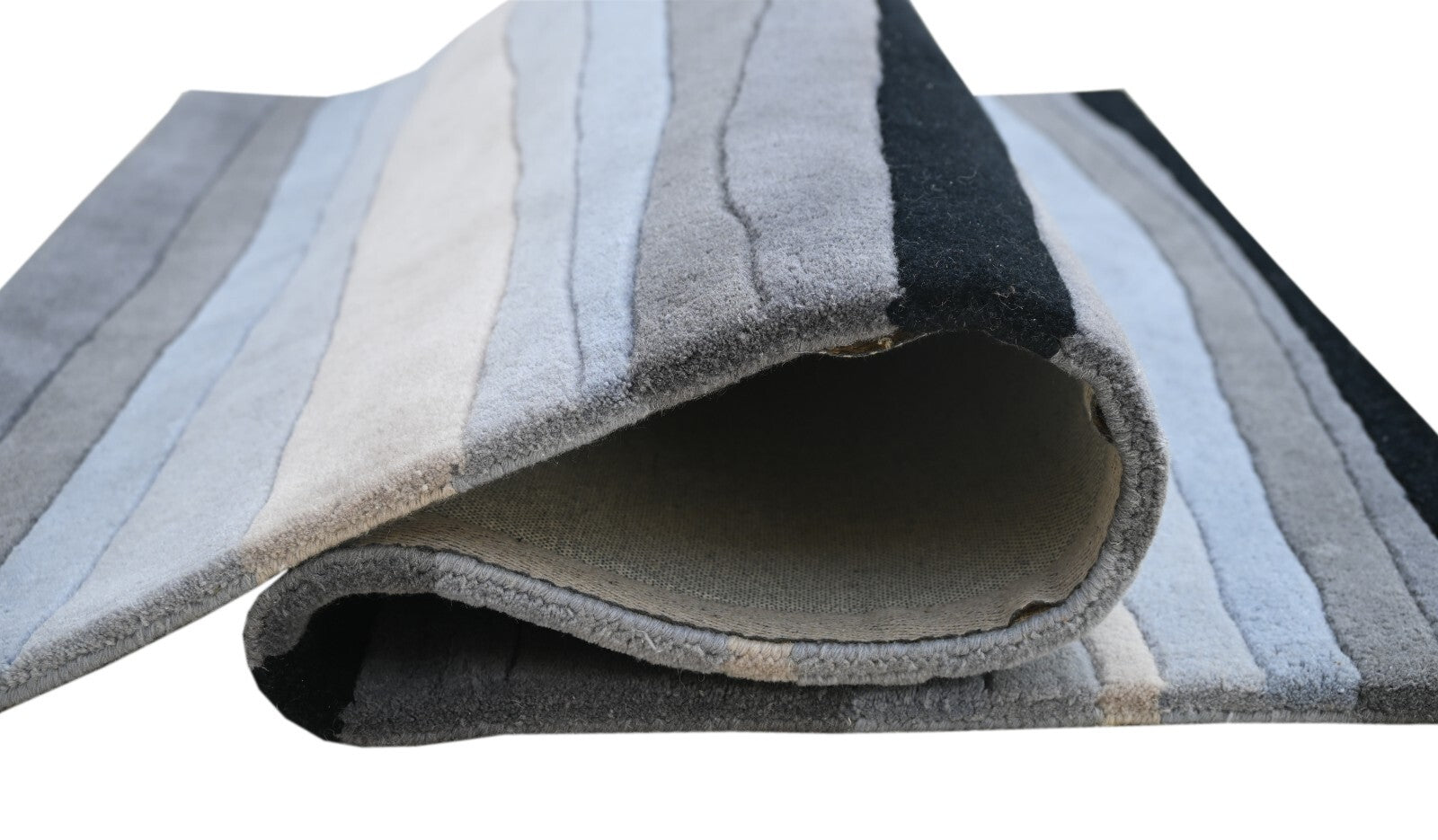 Käsitsi tuftitud villavaip 120x180 sinine-kirju moodne elutuba SH205