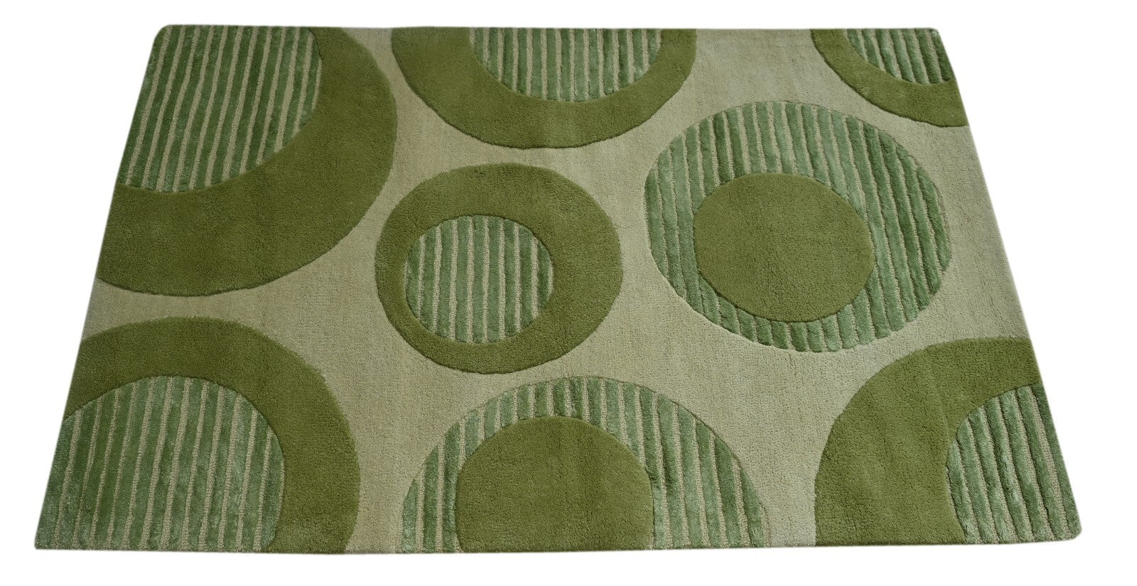 Handgetufteter Wolle Viskose teppich 120x180 hellgrün Modern Wohnzimmer SH206