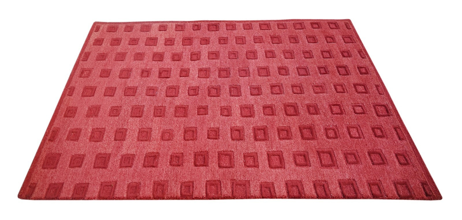 Handgetufteter Wolle teppich 150x240 Rot Modern Wohnzimmer SH241