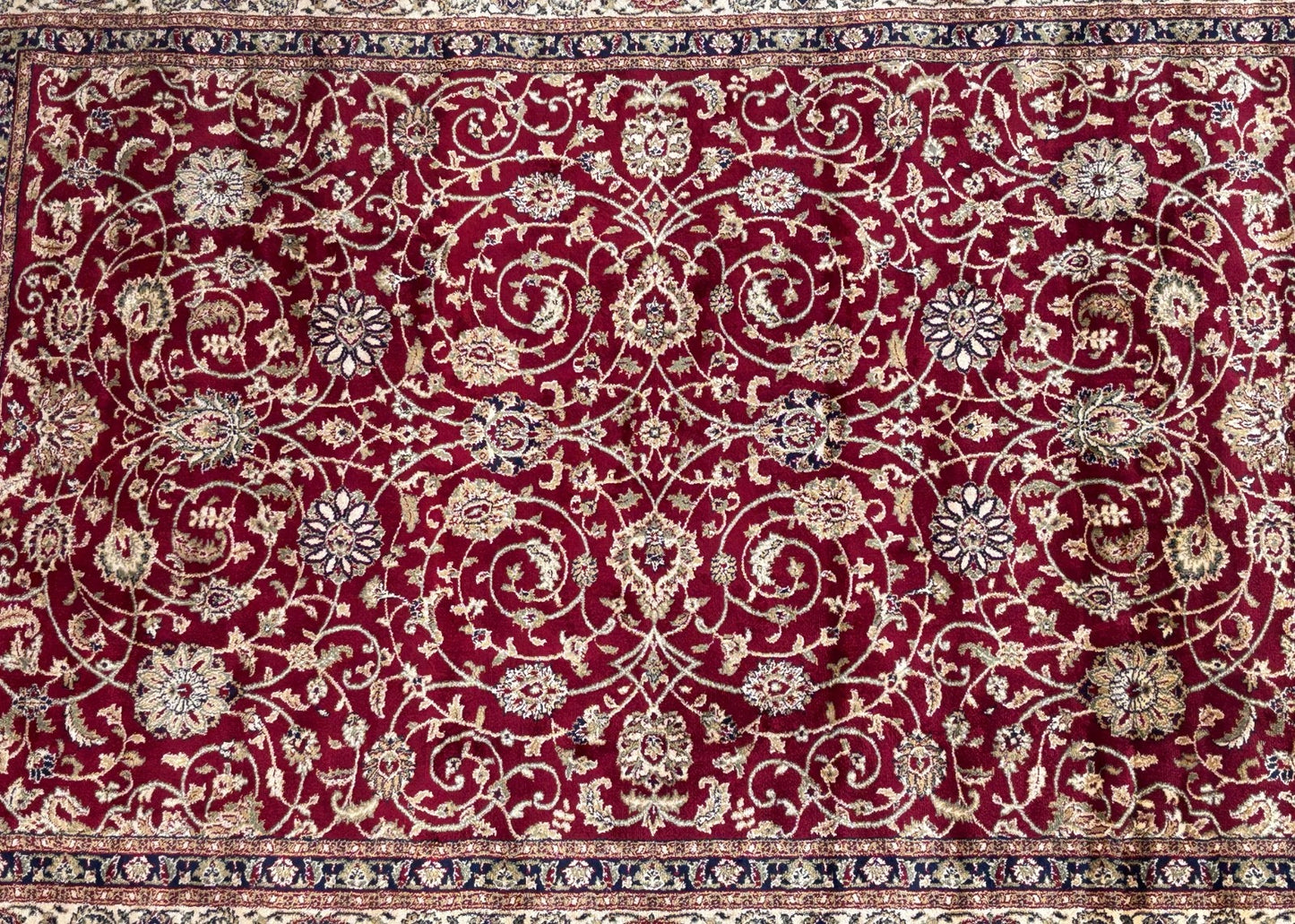 Orientteppich Kashmir Design 150x210 cm Viskose Seidenglanz Rot Beige M72R