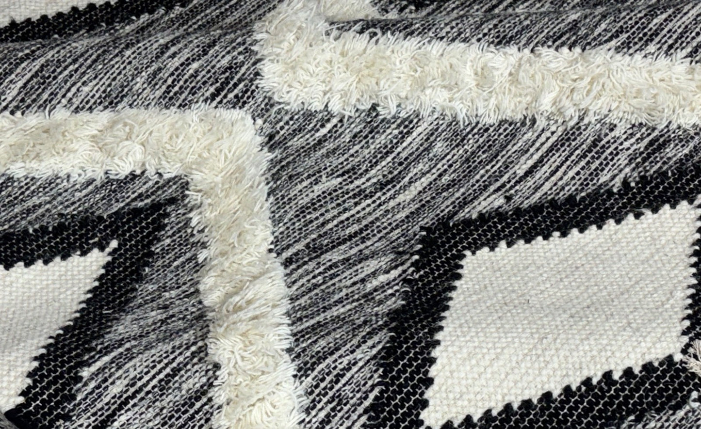 Kilim Teppich Handgewebt Wolle Beige Wohnzimmer Esszimmer 155x240 cm