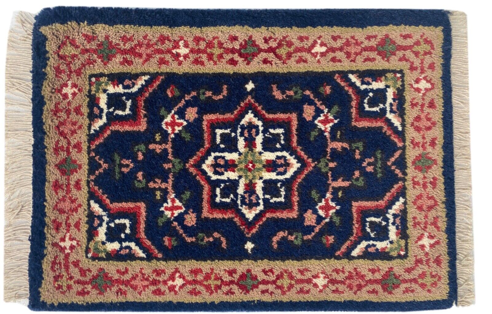 Zerbini annodati a mano blu 40x60 cm Tappetini per auto Bridge Tappeto 100% lana PH12