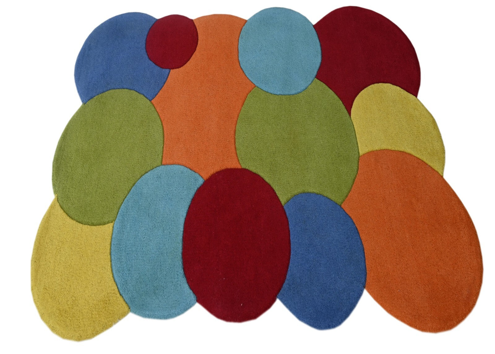 Handgetufteter Wolle teppich 90x120 multi Modern Wohnzimmer SH210